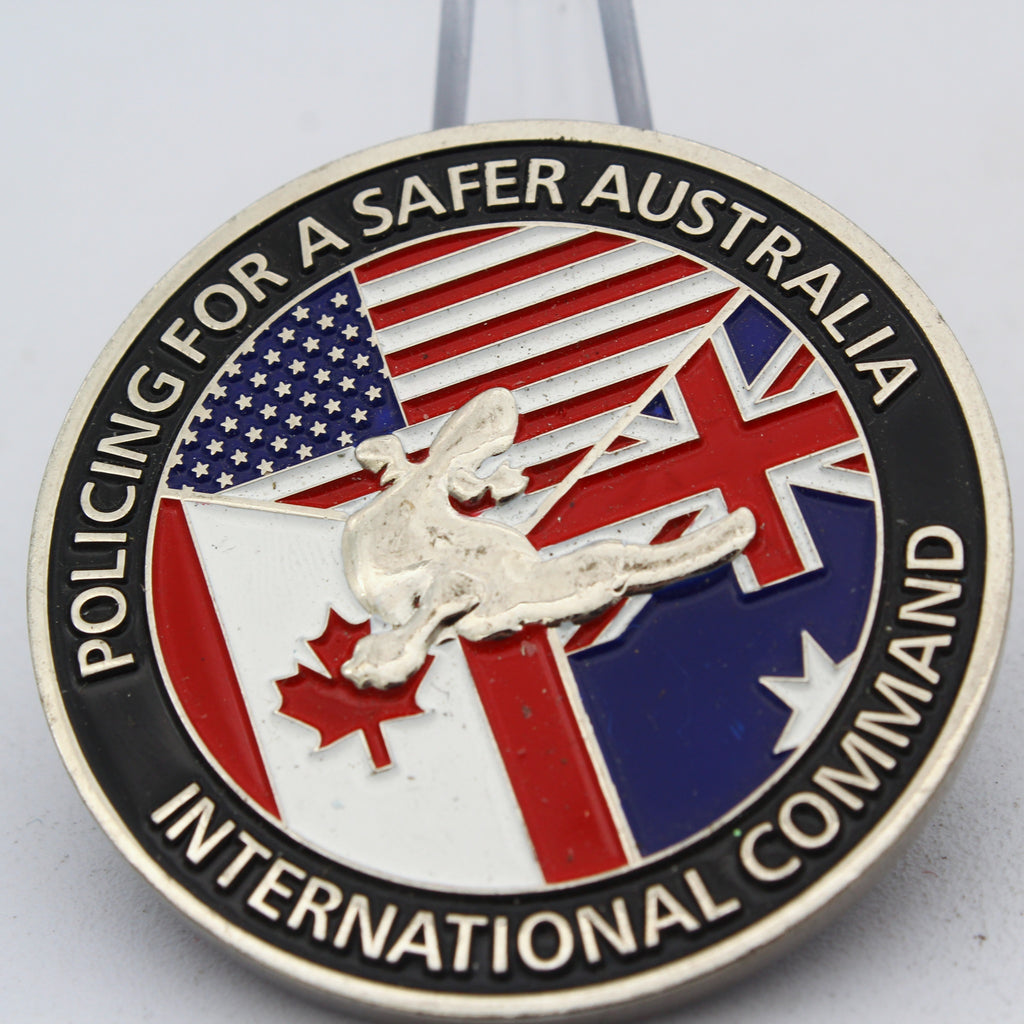 AFP Australian Federal Police Los Angeles International Policing Challenge Coin – 1.75 Inch Copper - Pre-Owned