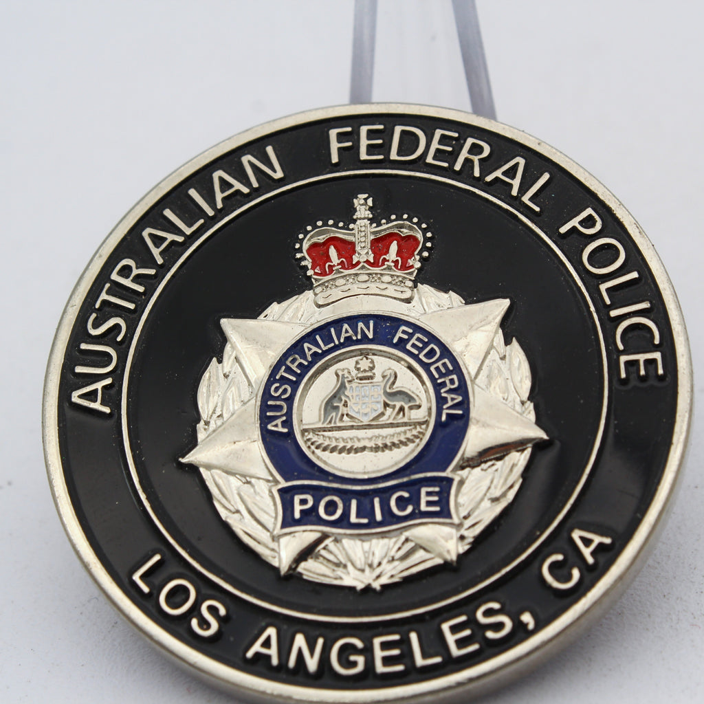 AFP Australian Federal Police Los Angeles International Policing Challenge Coin – 1.75 Inch Copper - Pre-Owned
