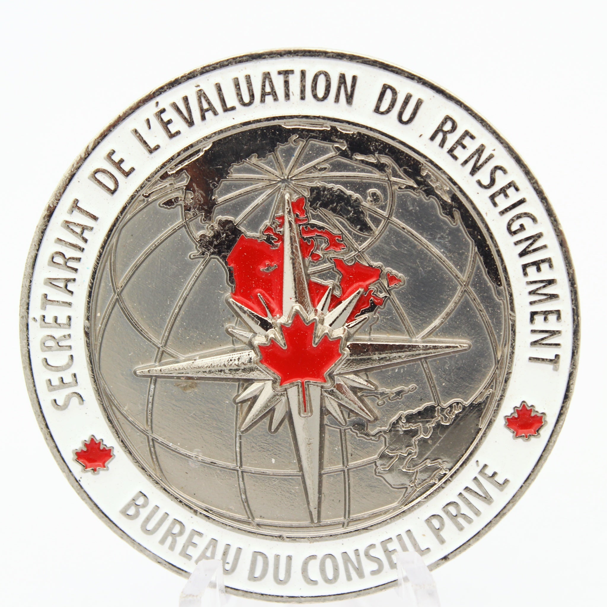 Privy Council Office Intelligence Assessment Secretariat Challenge Coin 1.75” Copper Enamel Pre-Owned