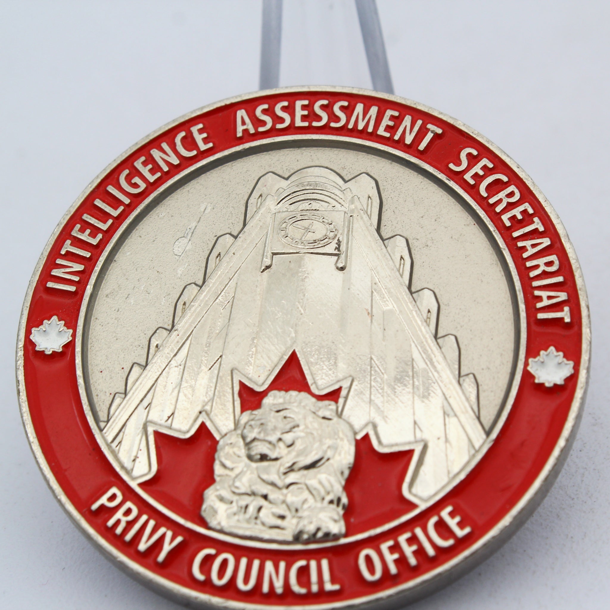 Privy Council Office Intelligence Assessment Secretariat Challenge Coin 1.75” Copper Enamel Pre-Owned