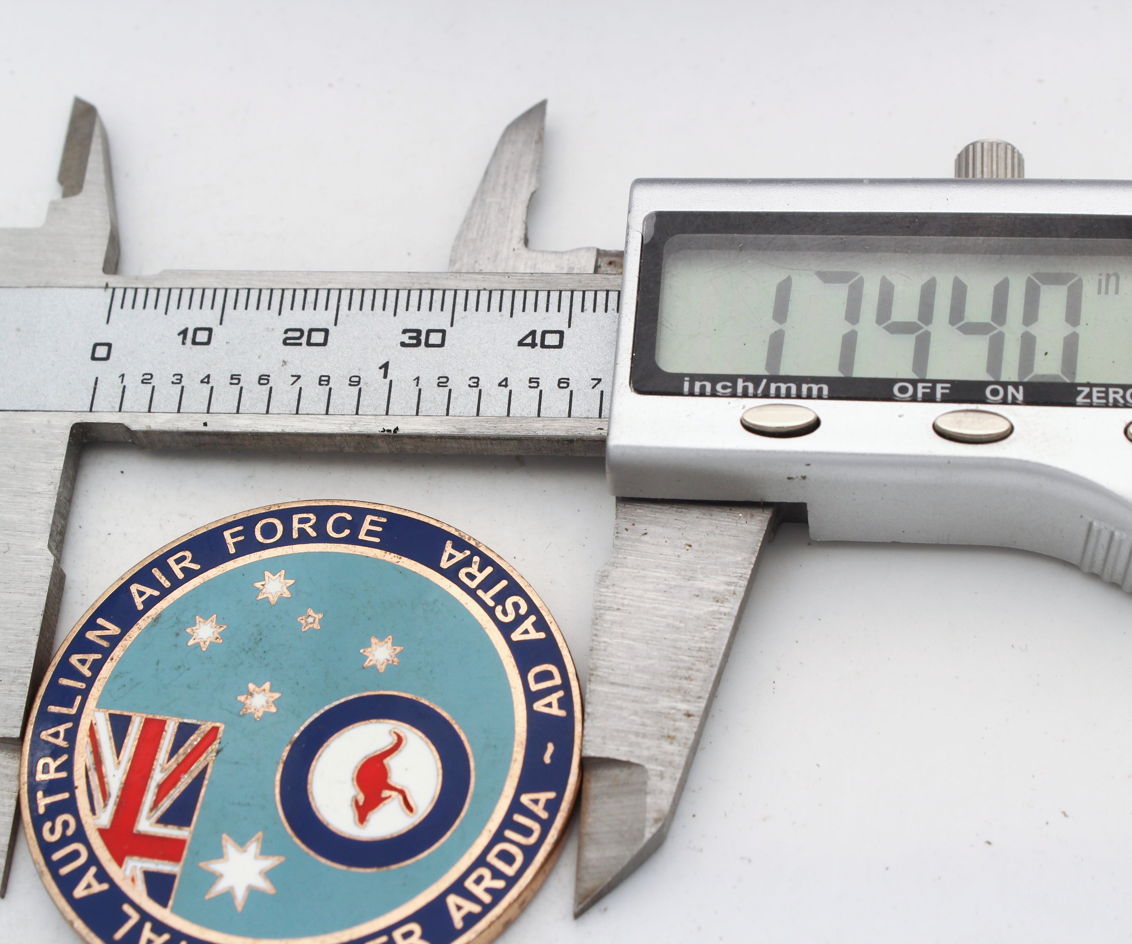 Royal Australian Air Force RAAF Perth “Per Ardua Ad Astra” Challenge Coin 1.75” Copper