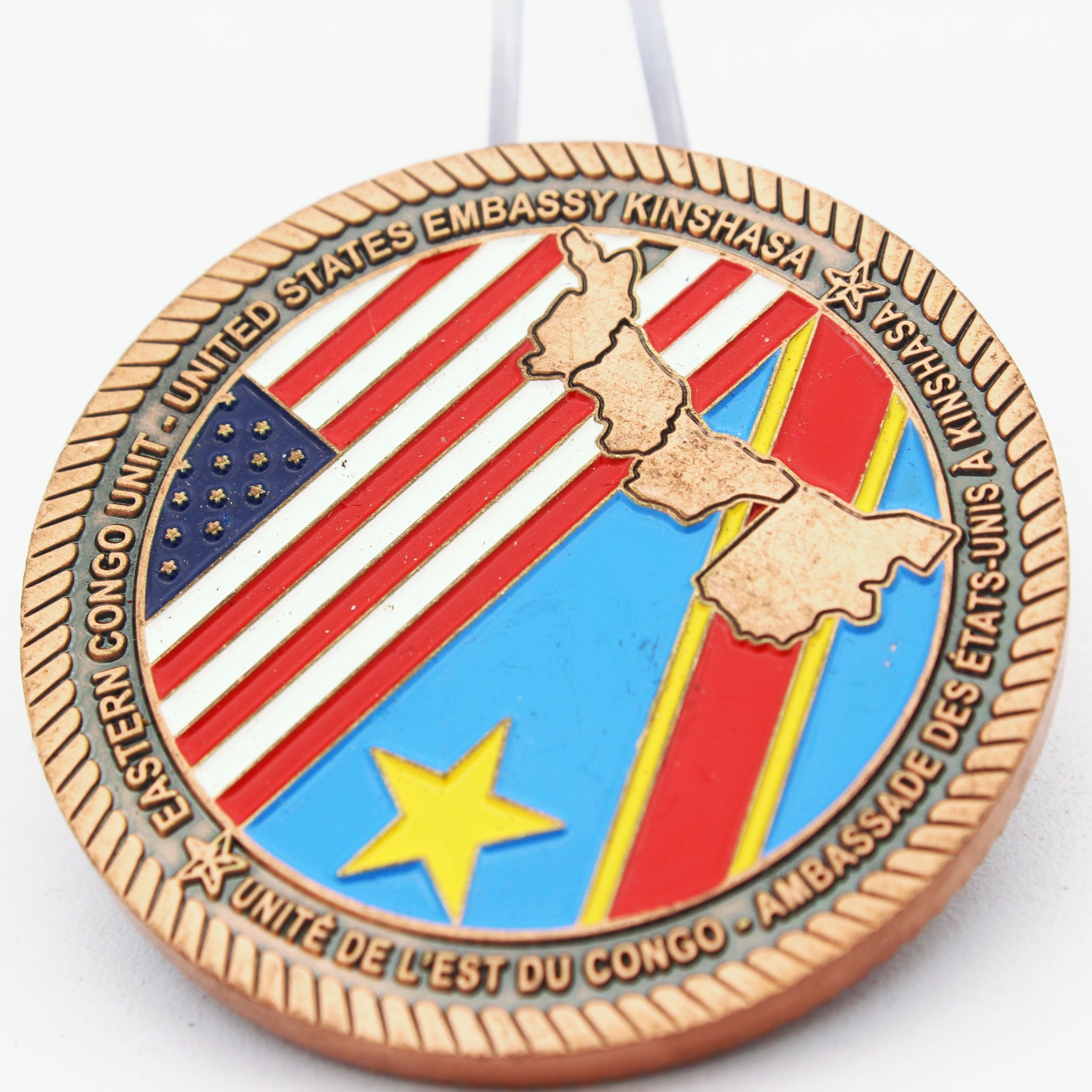 U.S. Embassy Kinshasa Eastern Congo Unit Challenge Coin 2in Copper – Pre-Owned