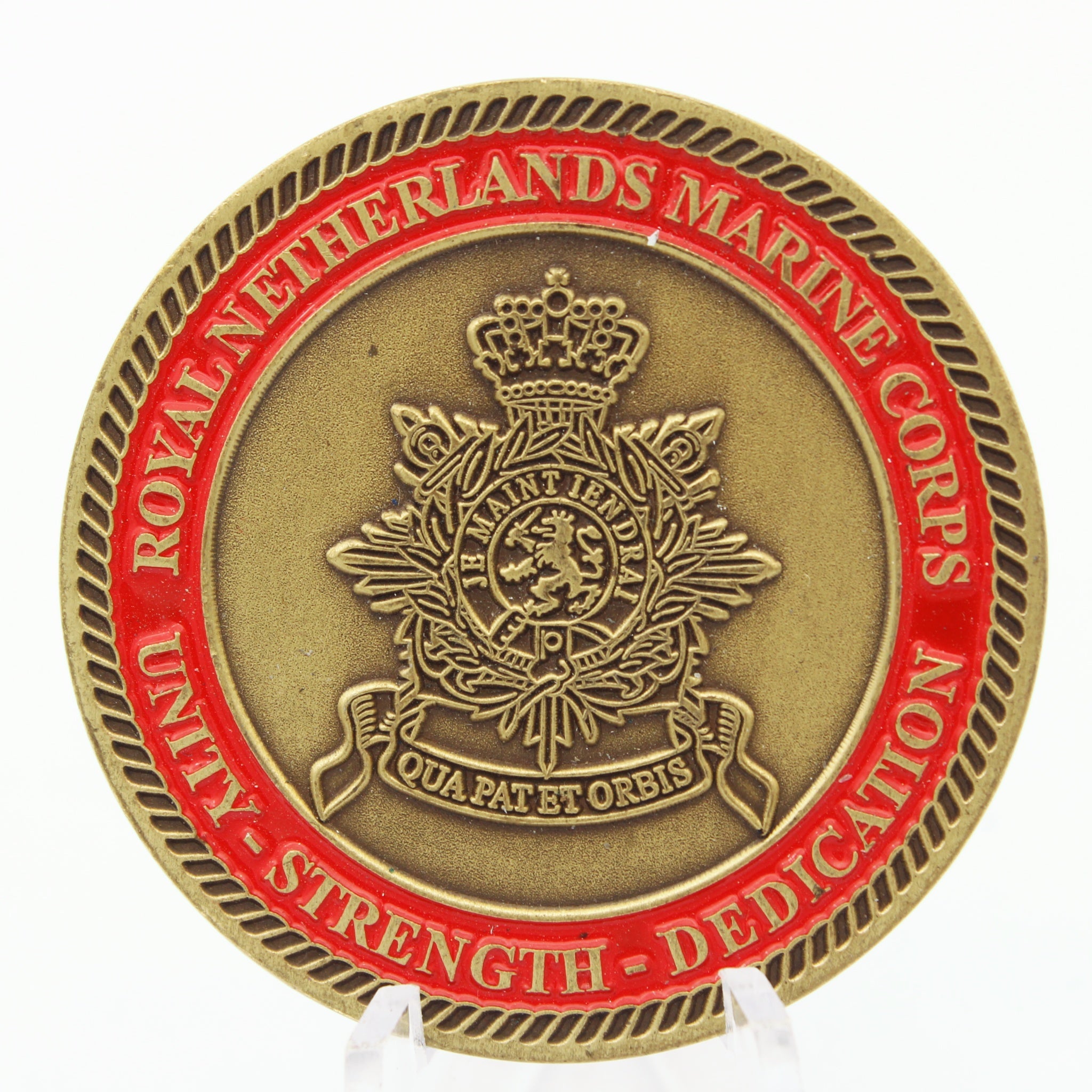 Royal Netherlands Marine Corps Reconnaissance Challenge Coin 1.75" Copper Pre-Owned
