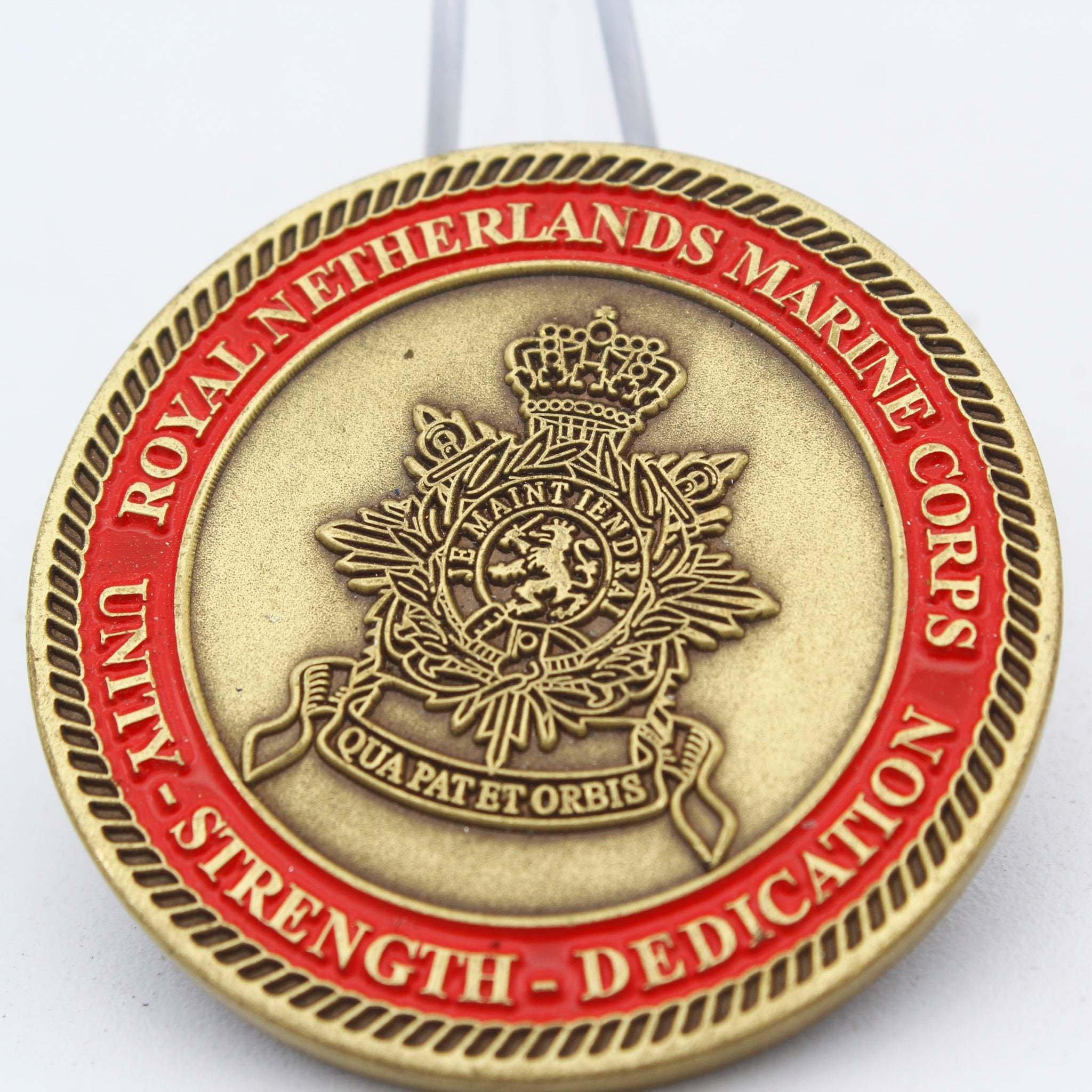 Royal Netherlands Marine Corps Reconnaissance Challenge Coin 1.75" Copper Pre-Owned