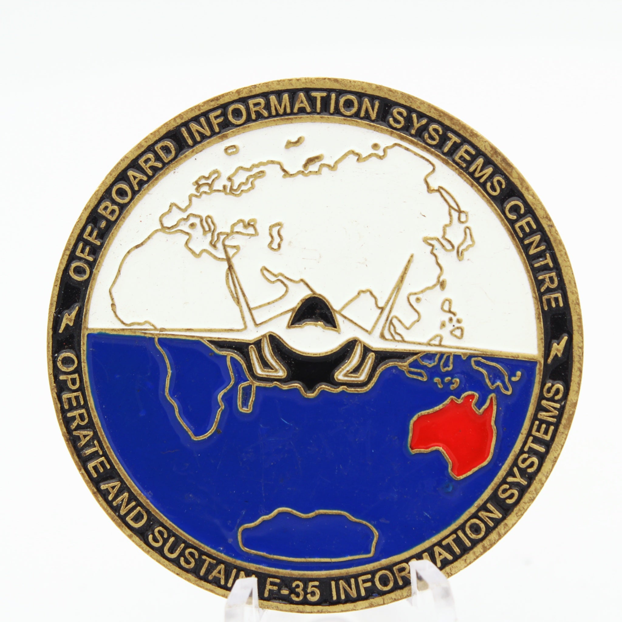 Royal Australian Air Force 81 Wing Copper Challenge Coin 1.88" Pre-Owned