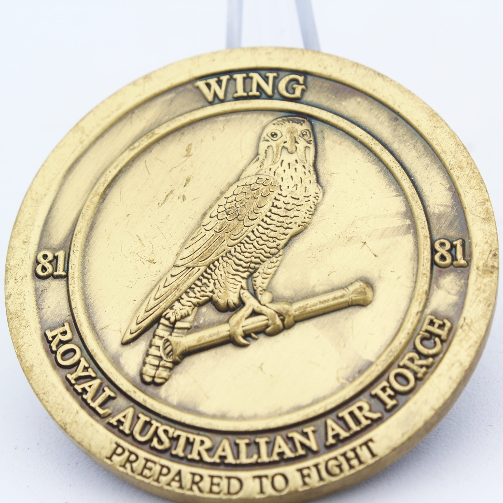 Royal Australian Air Force 81 Wing Copper Challenge Coin 1.88" Pre-Owned