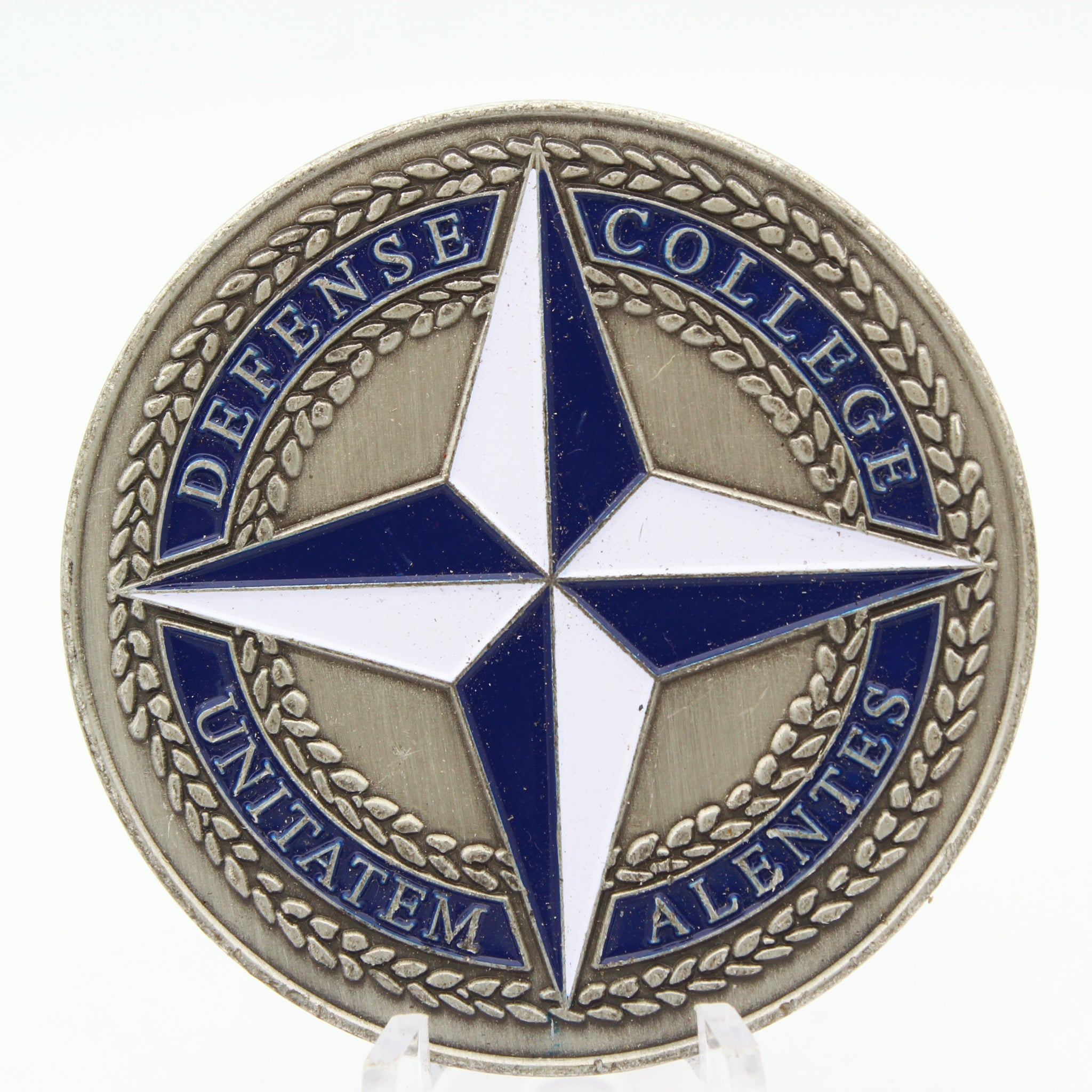 NATO Defense College Commander Challenge Coin Chris Whitecross 2" Copper