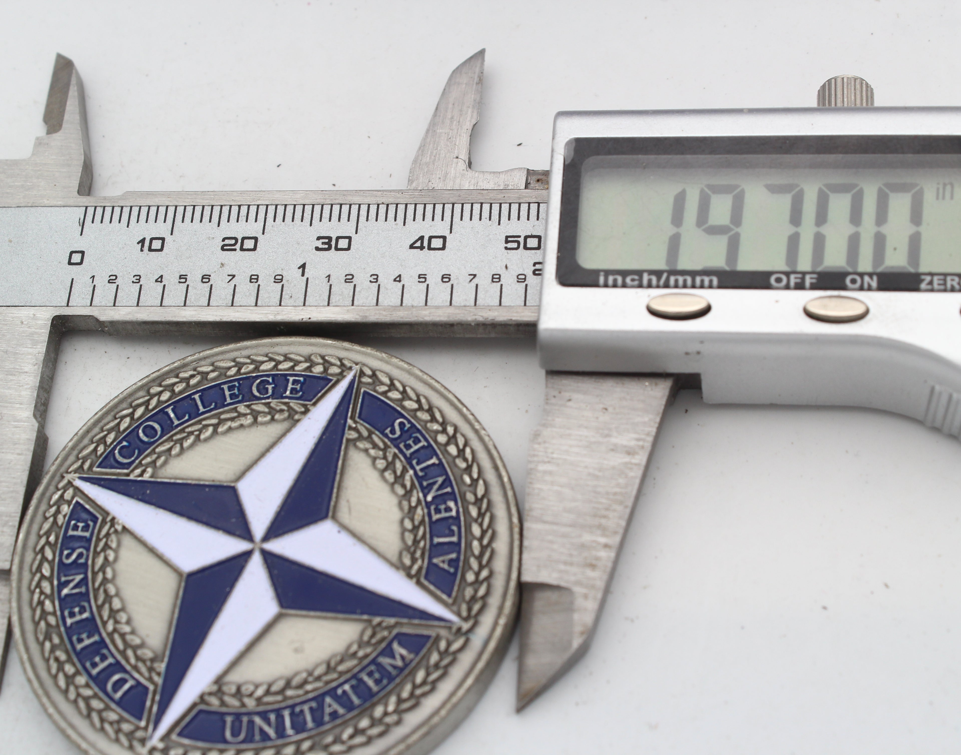 NATO Defense College Commander Challenge Coin Chris Whitecross 2" Copper