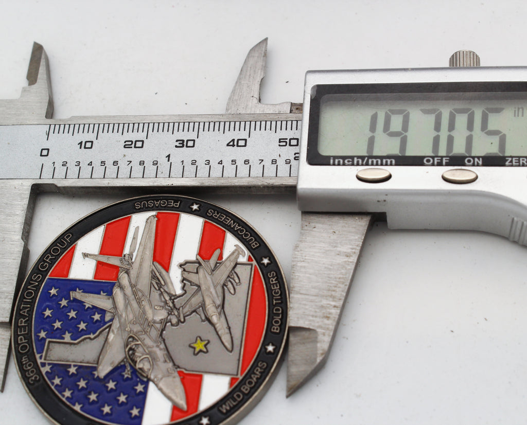 USAF F-15/F-16 Aviation 366th Operations Group Challenge Coin 2"Pre-Owned Copper