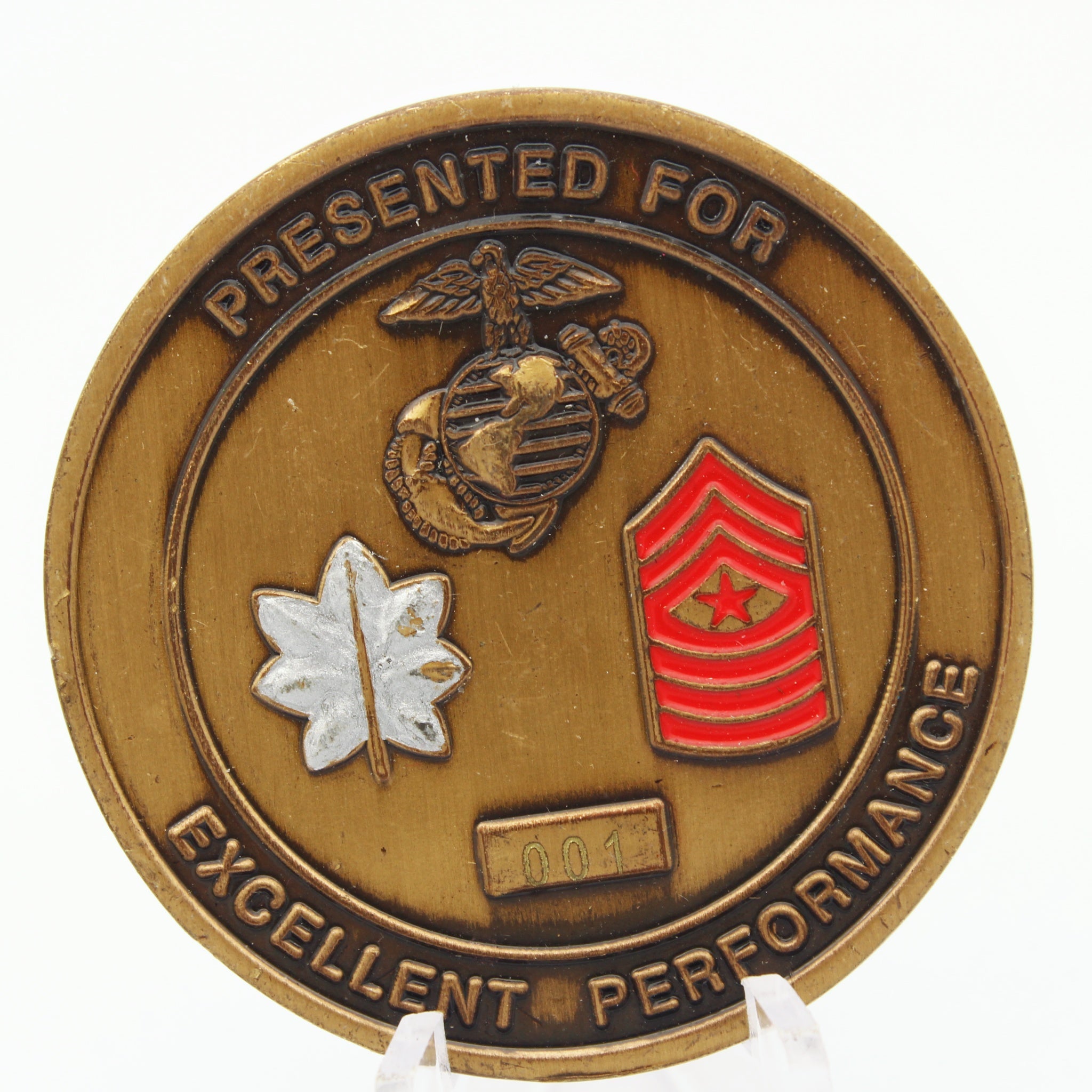 Black Knights HMM-264 REIN “Excellent Performance” Challenge Coin 1.75" Copper Tone Pre-Owned