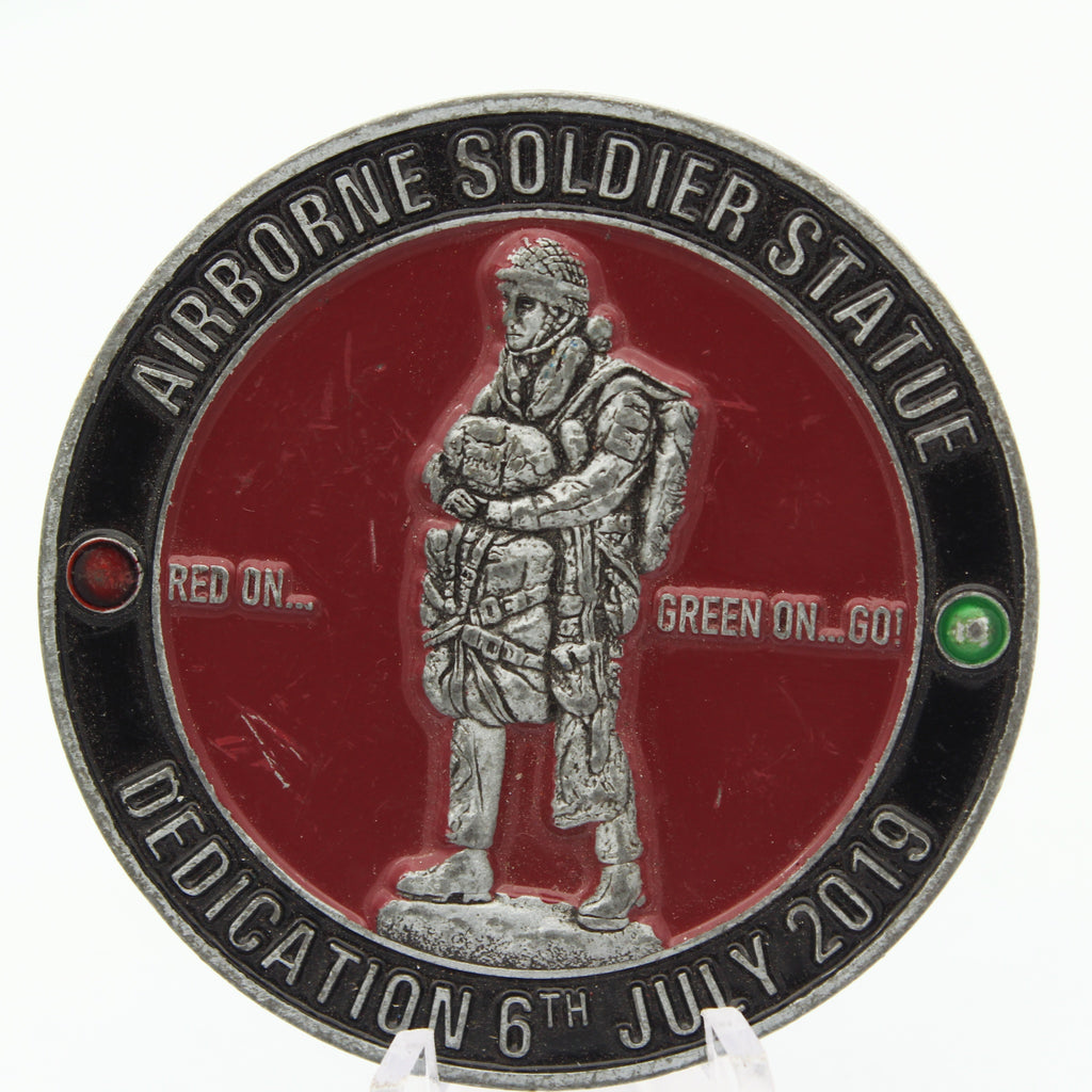 British Airborne Forces Brigade Challenge Coin 2 inch Copper Medal Aldershot 2000 Statue 2019