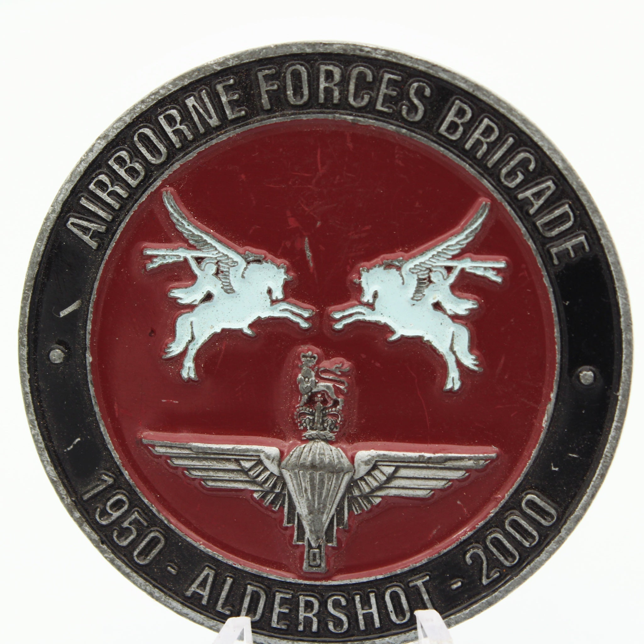 British Airborne Forces Brigade Challenge Coin 2 inch Copper Medal Aldershot 2000 Statue 2019