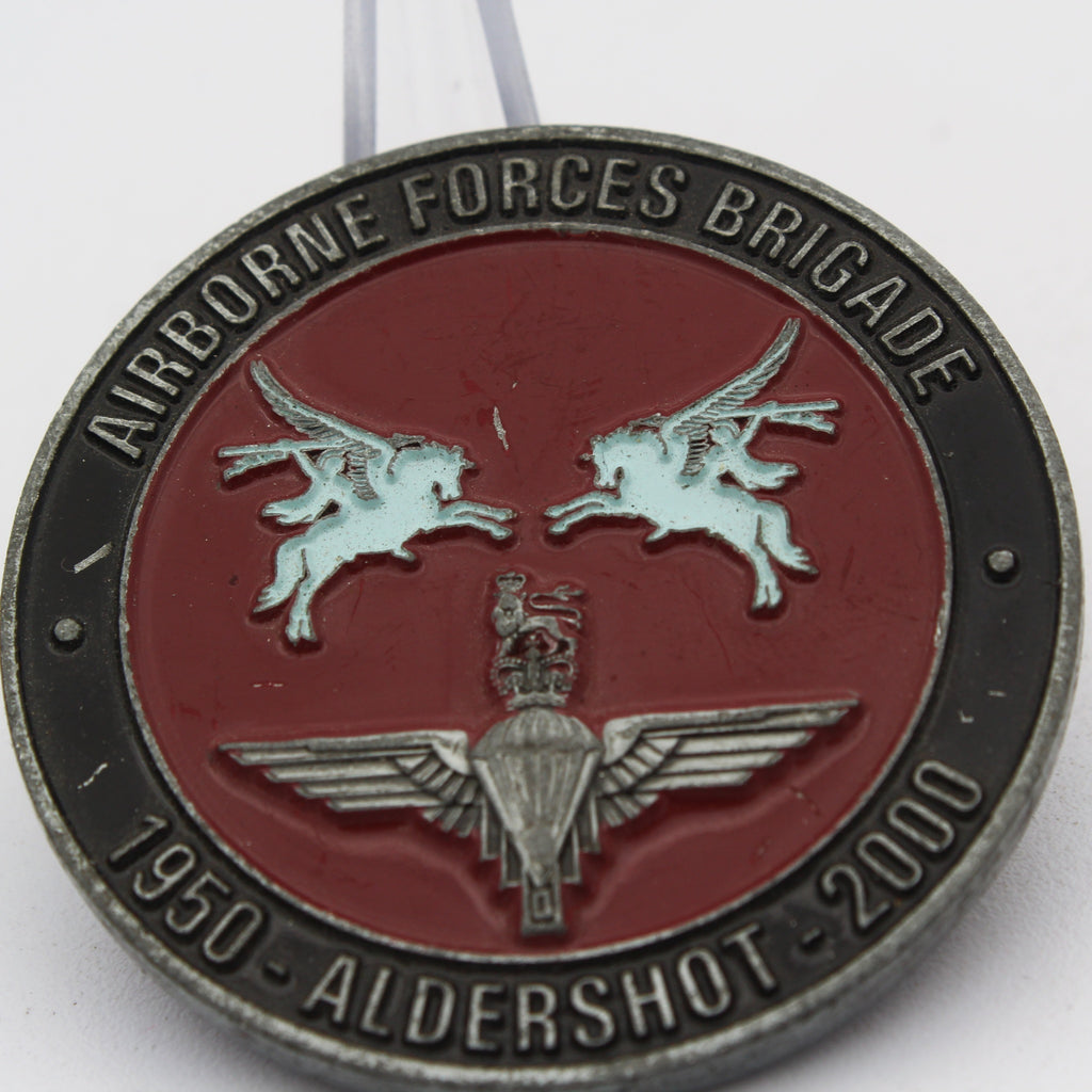 British Airborne Forces Brigade Challenge Coin 2 inch Copper Medal Aldershot 2000 Statue 2019