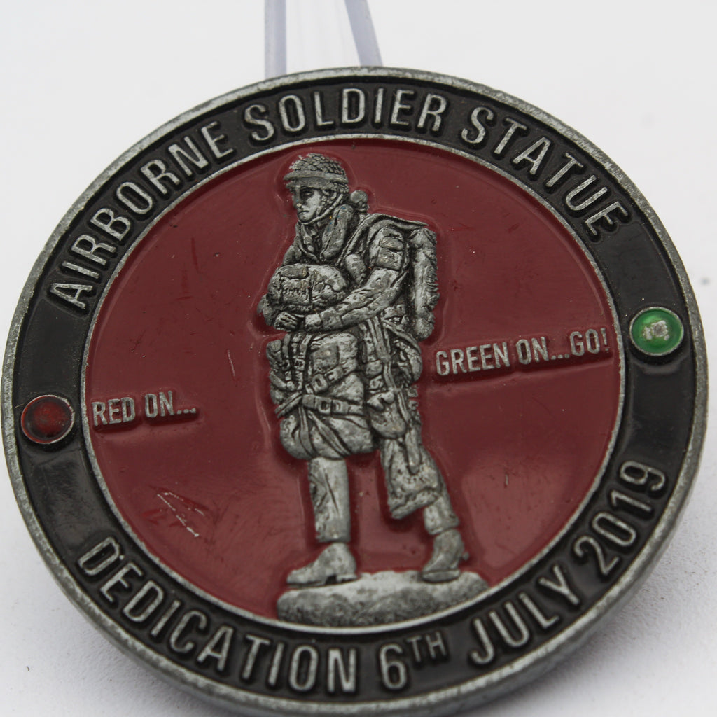 British Airborne Forces Brigade Challenge Coin 2 inch Copper Medal Aldershot 2000 Statue 2019