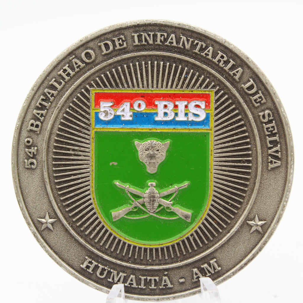 Brazil 54º Batalhao De Infantaria De Selva 54º BIS Challenge Coin 2" Pre-owned