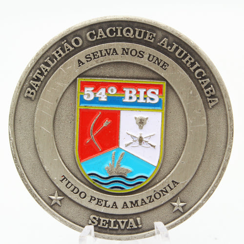 Brazil 54º Batalhao De Infantaria De Selva 54º BIS Challenge Coin 2" Pre-owned