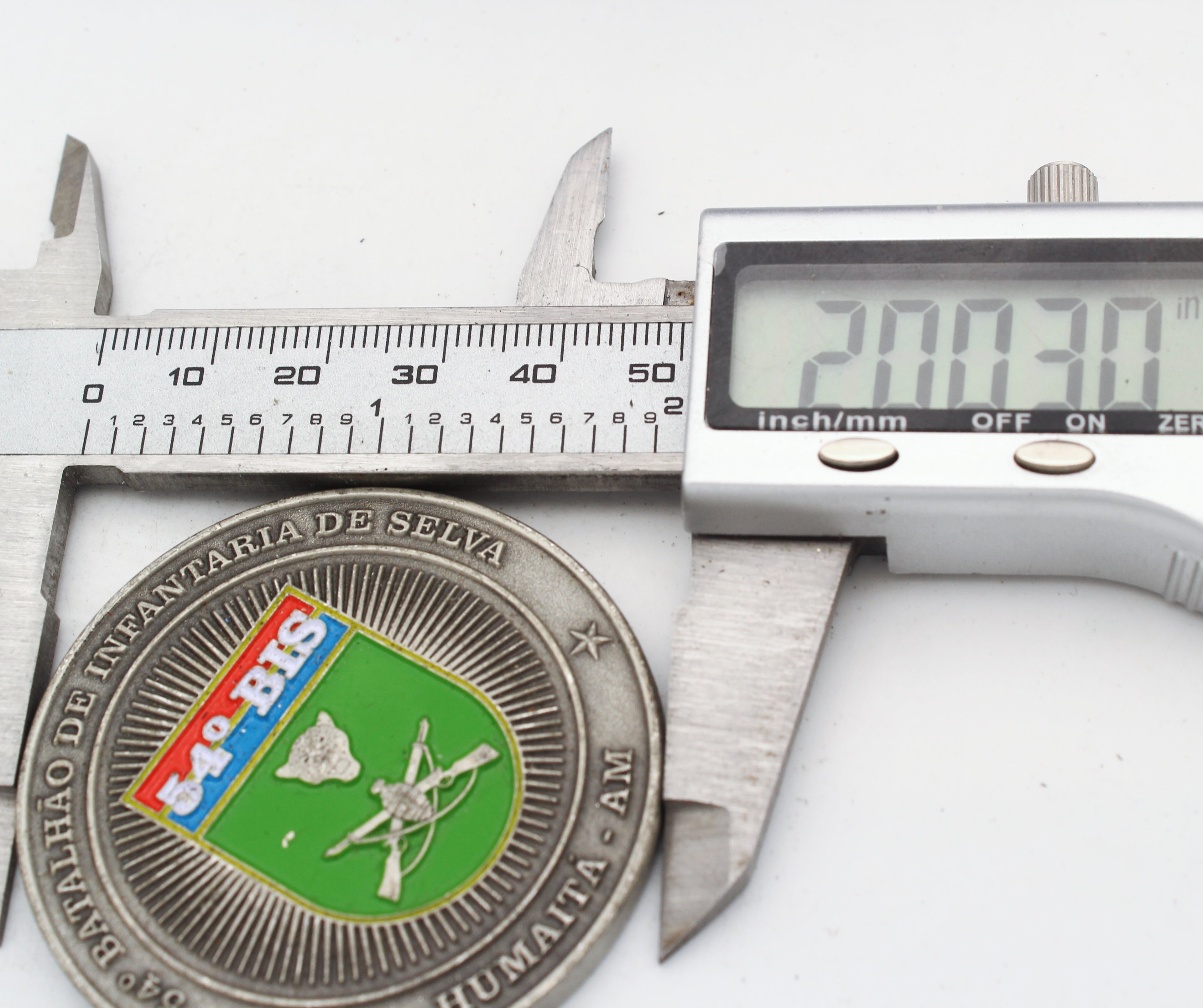 Brazil 54º Batalhao De Infantaria De Selva 54º BIS Challenge Coin 2" Pre-owned