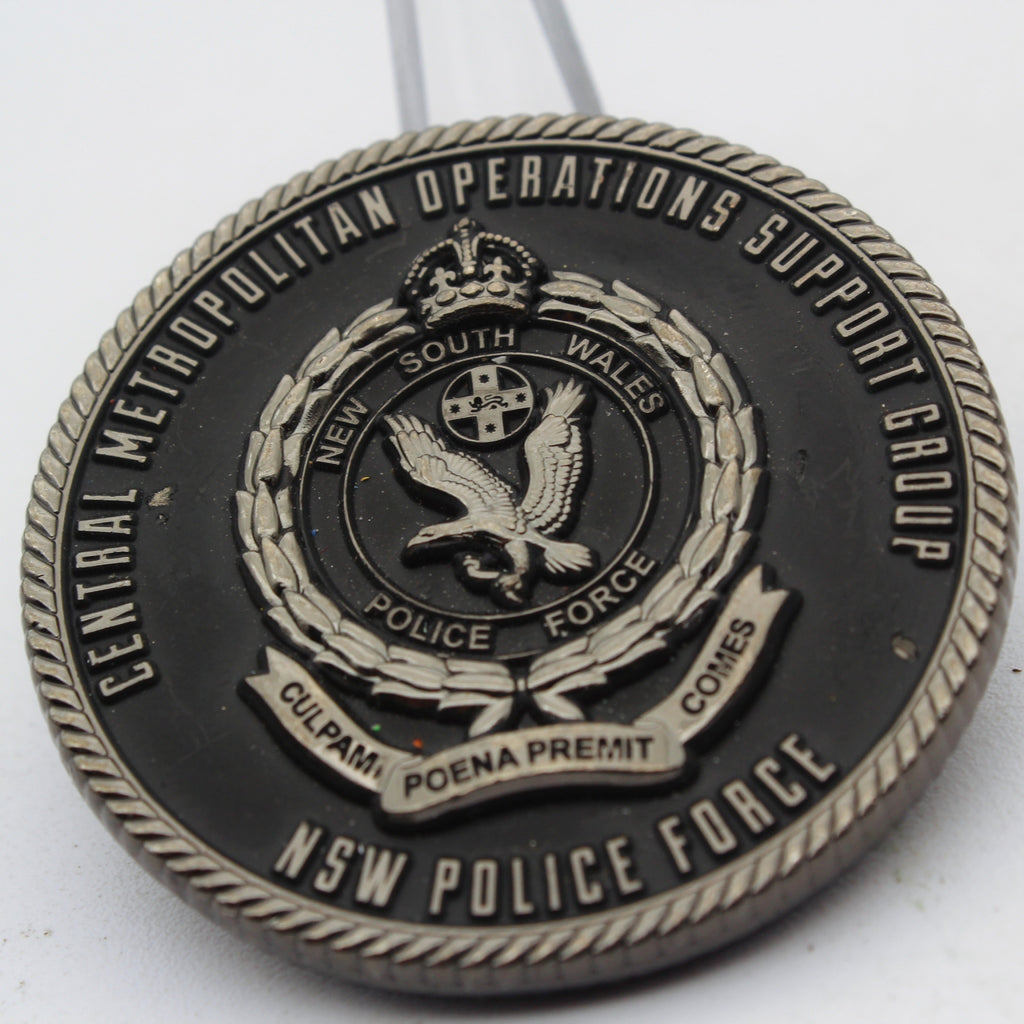 NSW Police Force Sydney Metropolitan Operations Support Group Challenge Coin 2.0 Inch Pre-owned