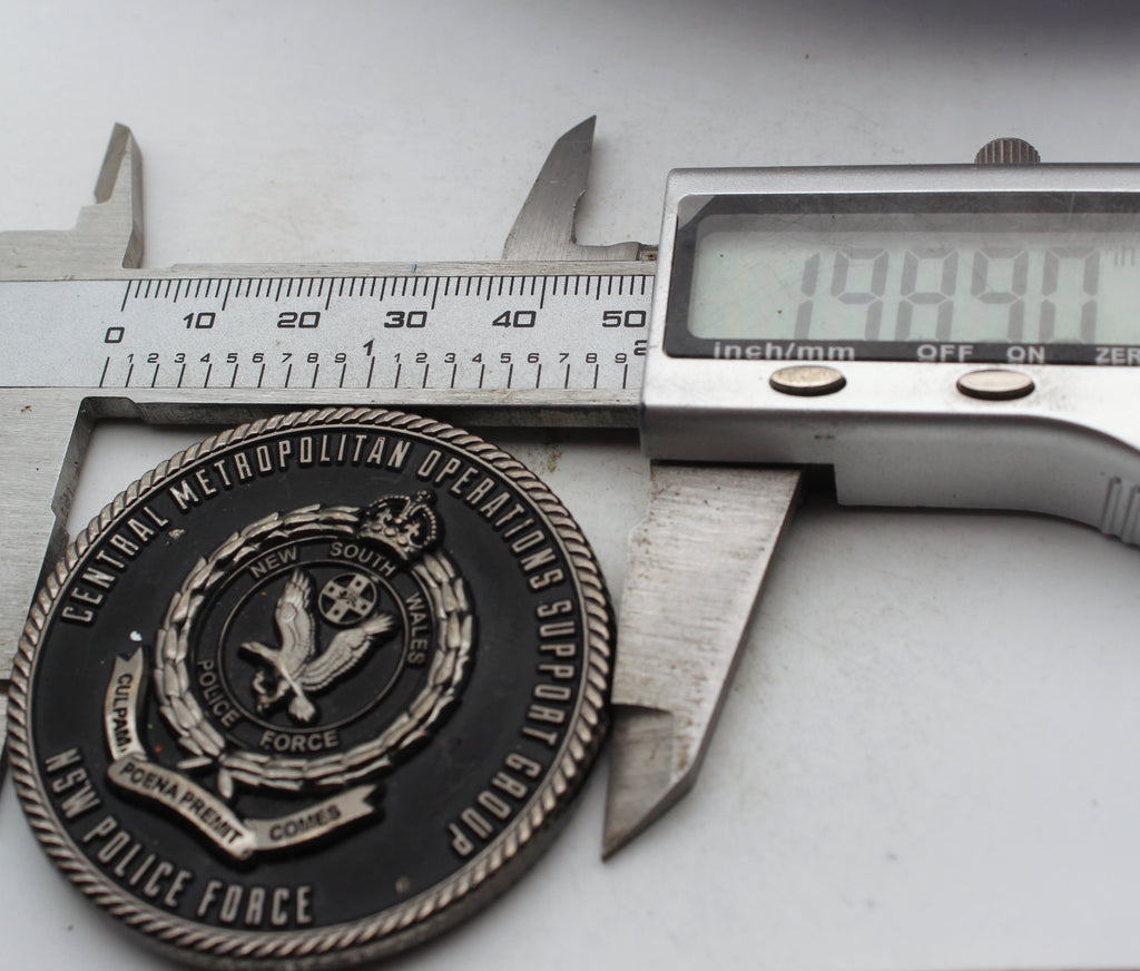 NSW Police Force Sydney Metropolitan Operations Support Group Challenge Coin 2.0 Inch Pre-owned