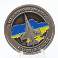 Royal Norwegian Air Force Falcon Endeavour Ukraine Support Challenge Coin 1.5 Inch Pre-Owned
