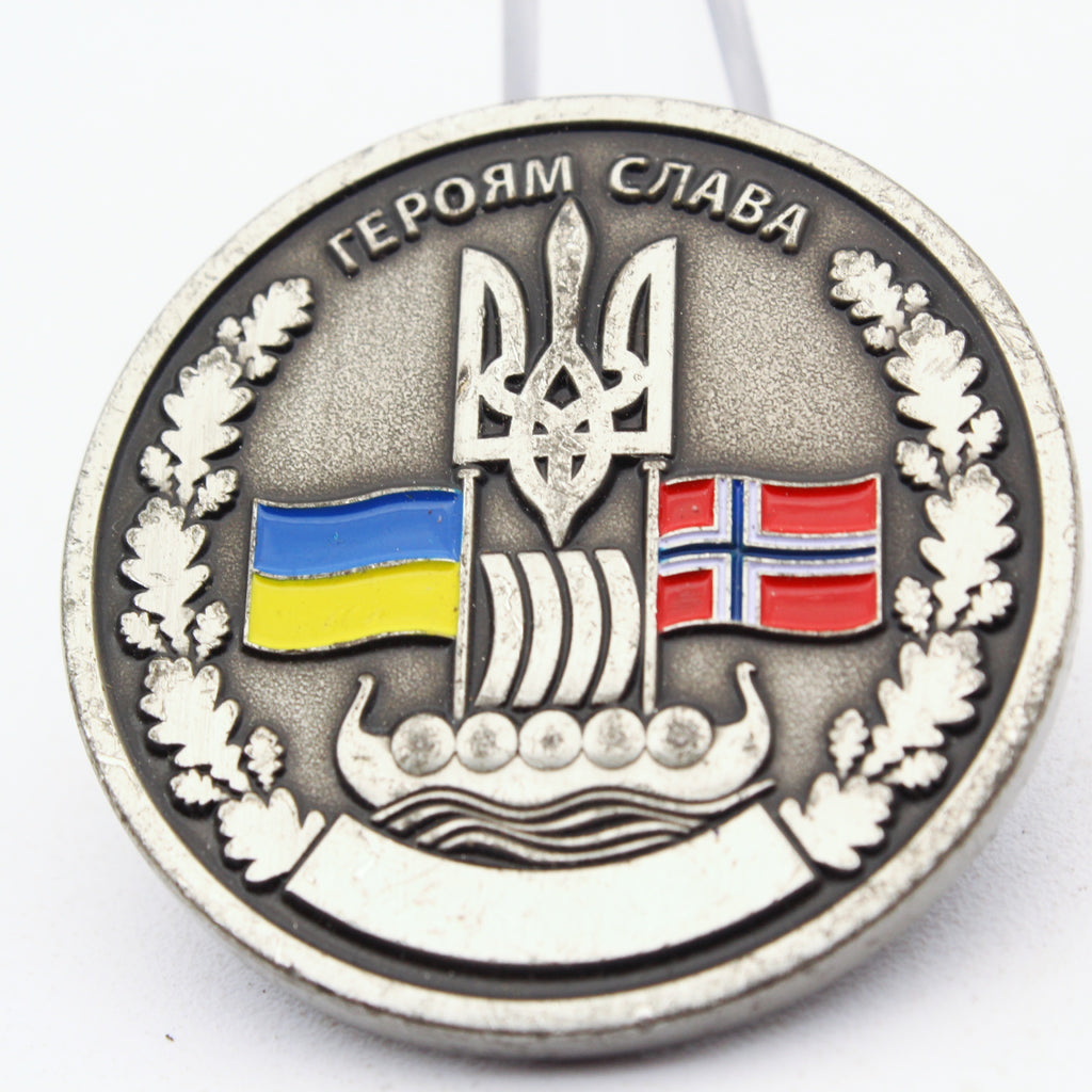 Royal Norwegian Air Force Falcon Endeavour Ukraine Support Challenge Coin 1.5 Inch Pre-Owned