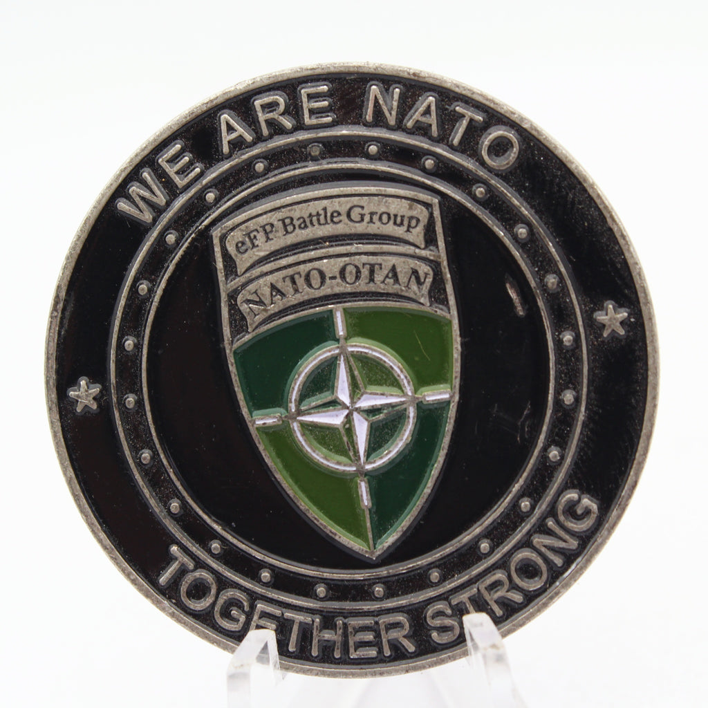 NATO eFP Battle Group Norwegian Support Element Challenge Coin 1.75 Inch Pre-Owned