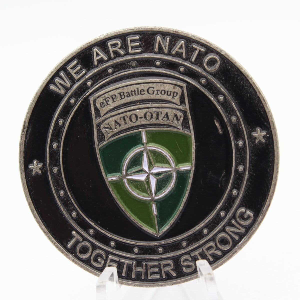 NATO eFP Battle Group Norwegian Support Element Challenge Coin 1.75 Inch Pre-Owned