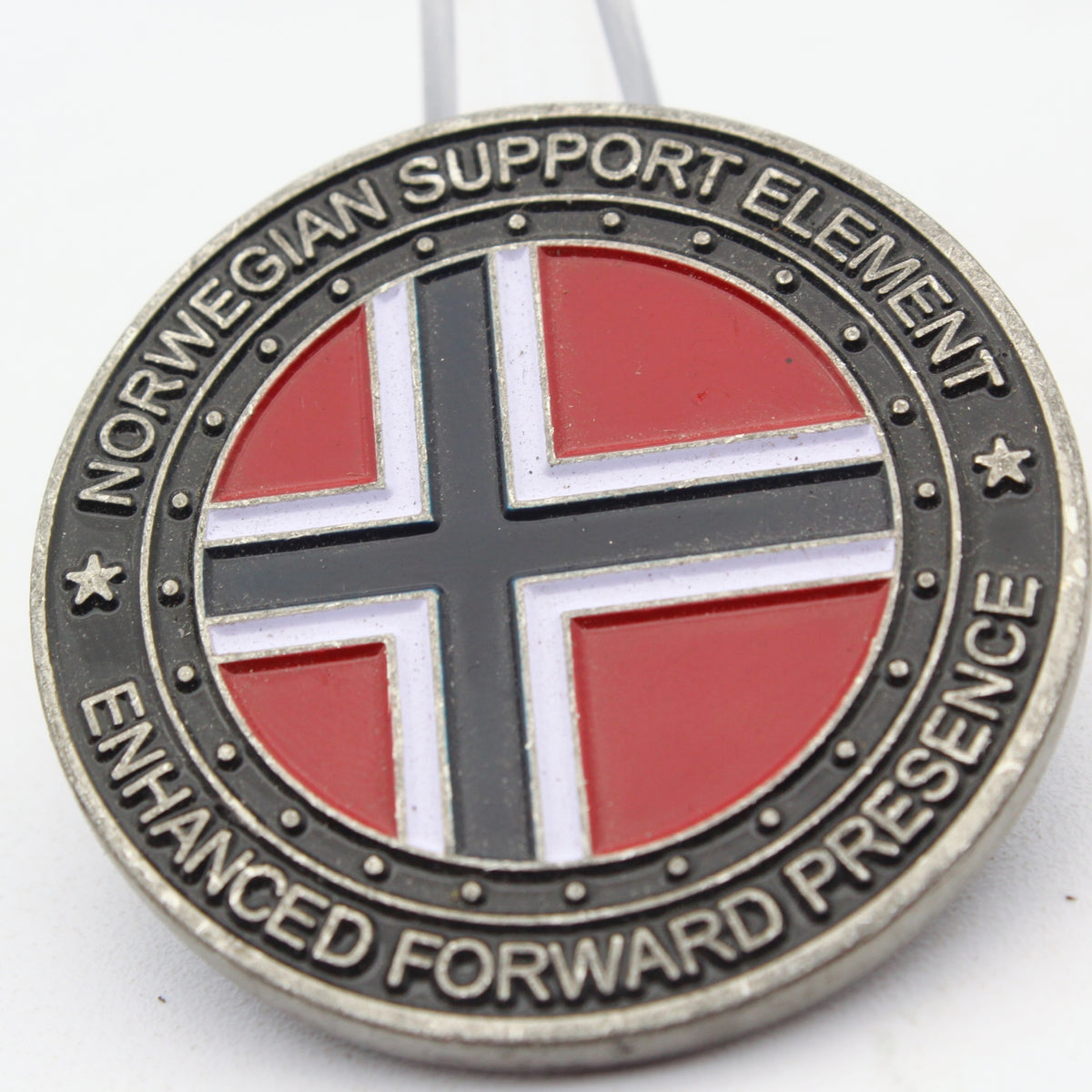 NATO eFP Battle Group Norwegian Support Element Challenge Coin 1.75 Inch Pre-Owned