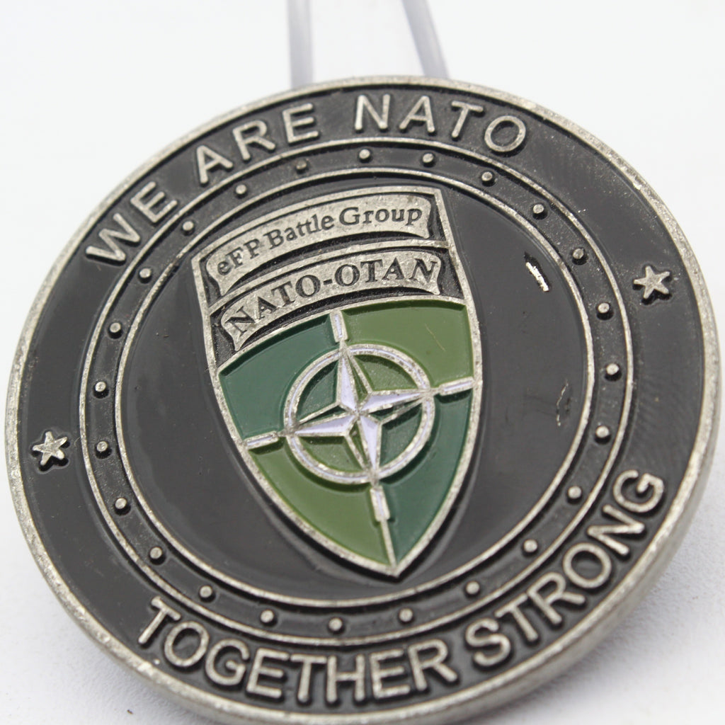 NATO eFP Battle Group Norwegian Support Element Challenge Coin 1.75 Inch Pre-Owned