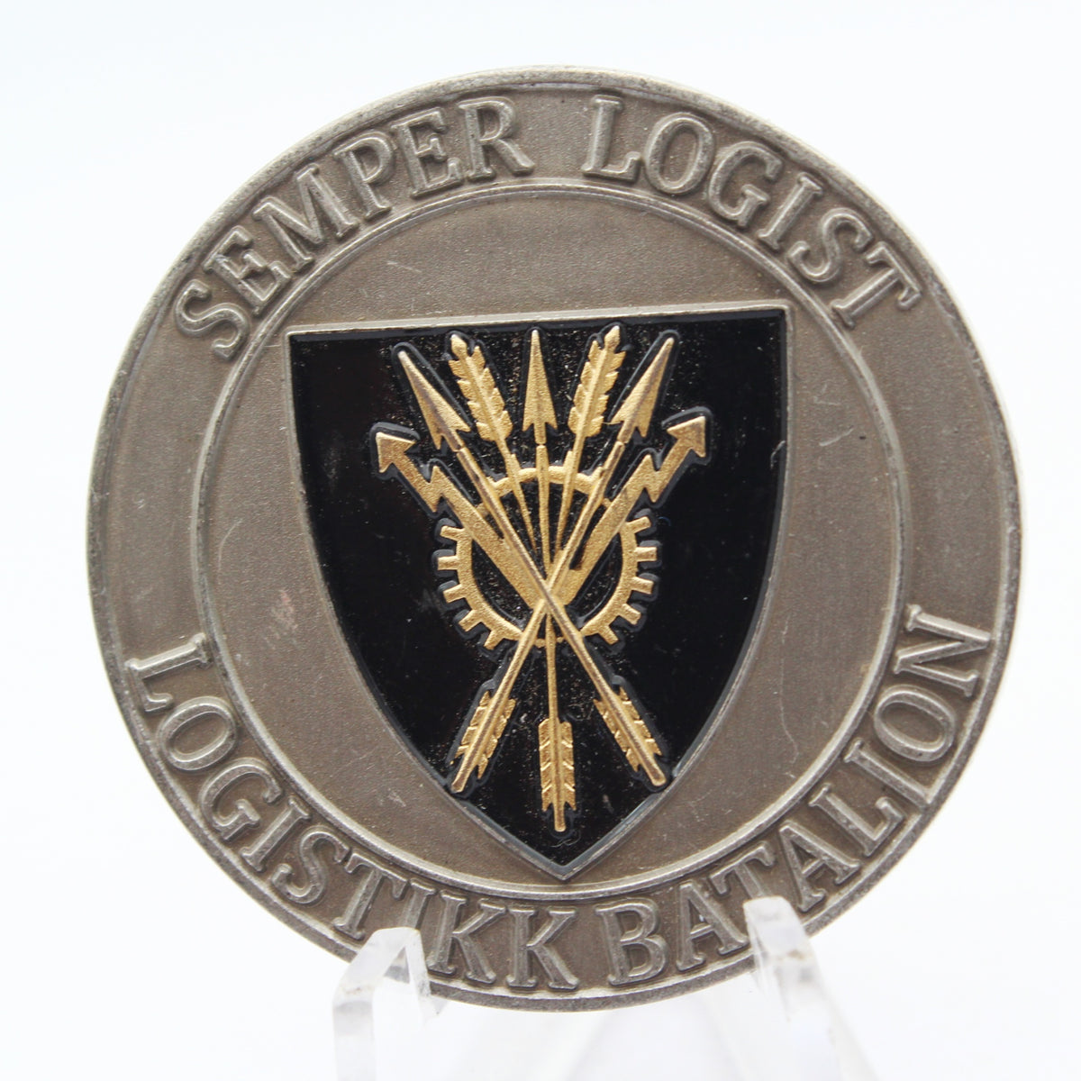 2308 Trentropp Logistikk Bataljon Challenge Coin 1.5" Copper Pre-Owned