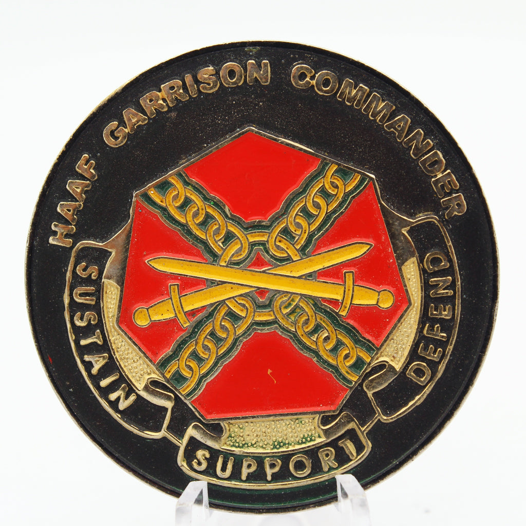 HAAF Garrison Commander Sustain Defend Support Challenge Coin 2” Pre-Owned