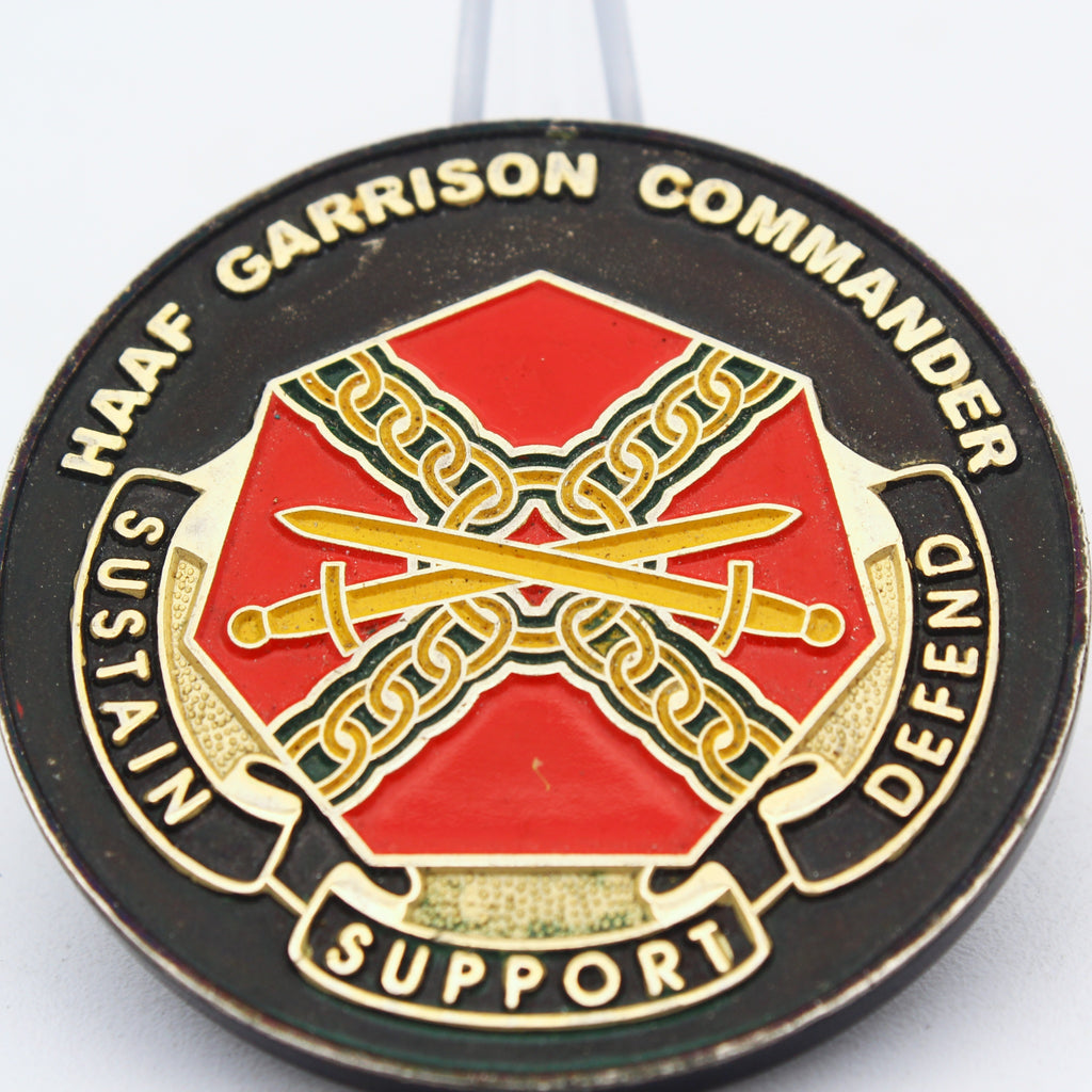 HAAF Garrison Commander Sustain Defend Support Challenge Coin 2” Pre-Owned