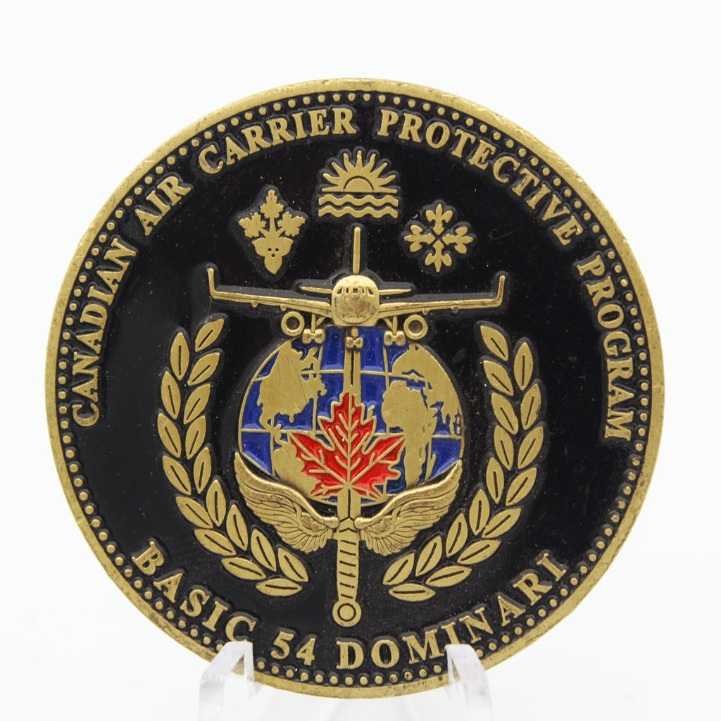 RCMP Canadian Air Carrier Protective Program CACPP Challenge Coin “Basic 54” 1.75” Pre-owned