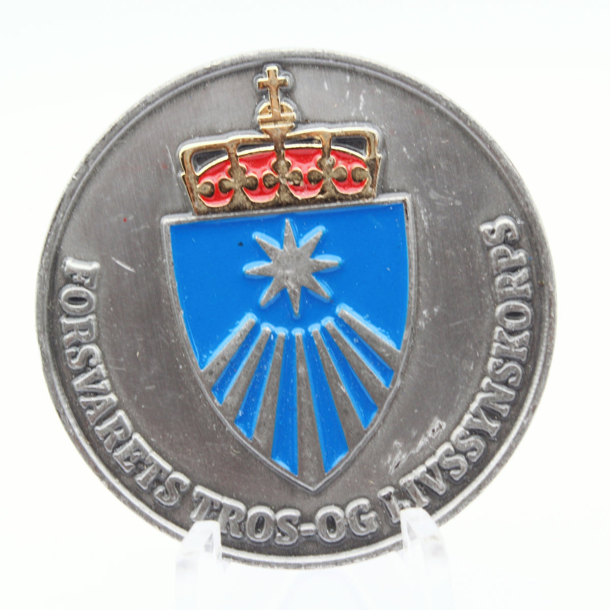 Norwegian Armed Forces Faith & Life Stance Corps Challenge Coin 1.5" Copper Pre-Owned