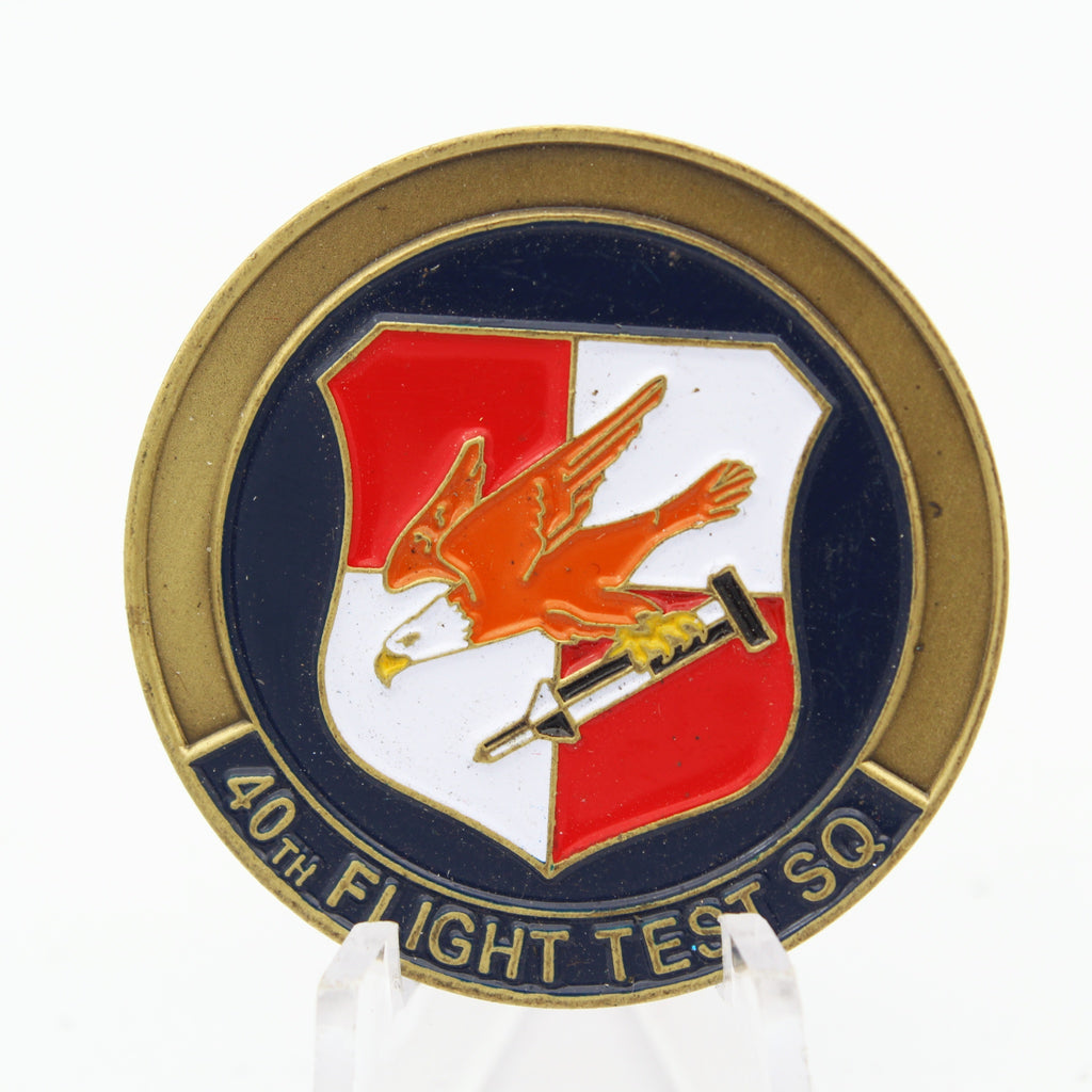 USAF 40th Flight Test Squadron Red Devils Challenge Coin – Fighting Fortieth 1.5” Pre-owned