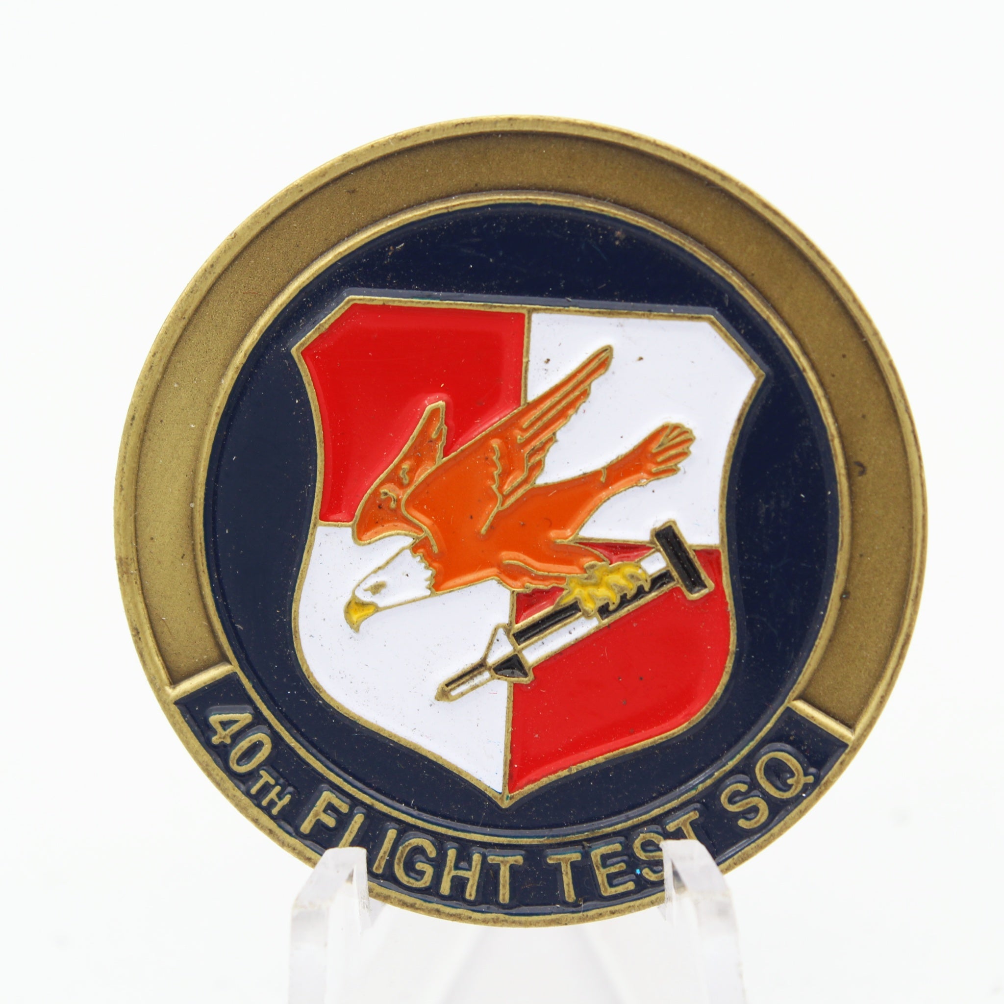 USAF 40th Flight Test Squadron Red Devils Challenge Coin – Fighting Fortieth 1.5” Pre-owned