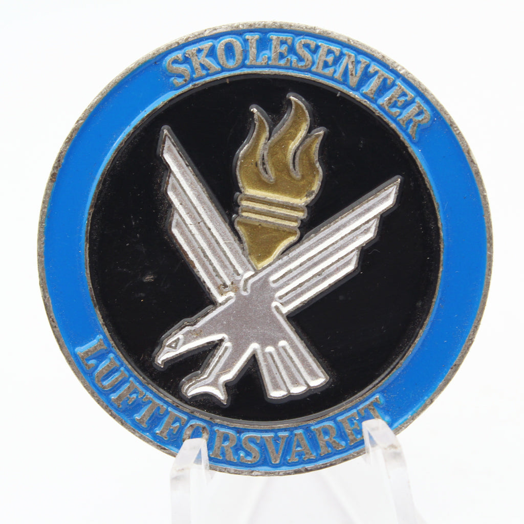 Norwegian Air Force School Center Fire Rescue Challenge Coin 1.5 Inch Pre-Owned