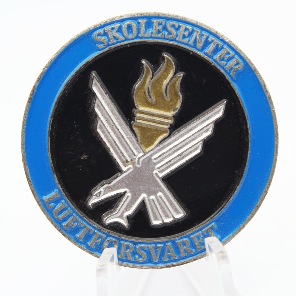 Norwegian Air Force School Center Fire Rescue Challenge Coin 1.5 Inch Pre-Owned