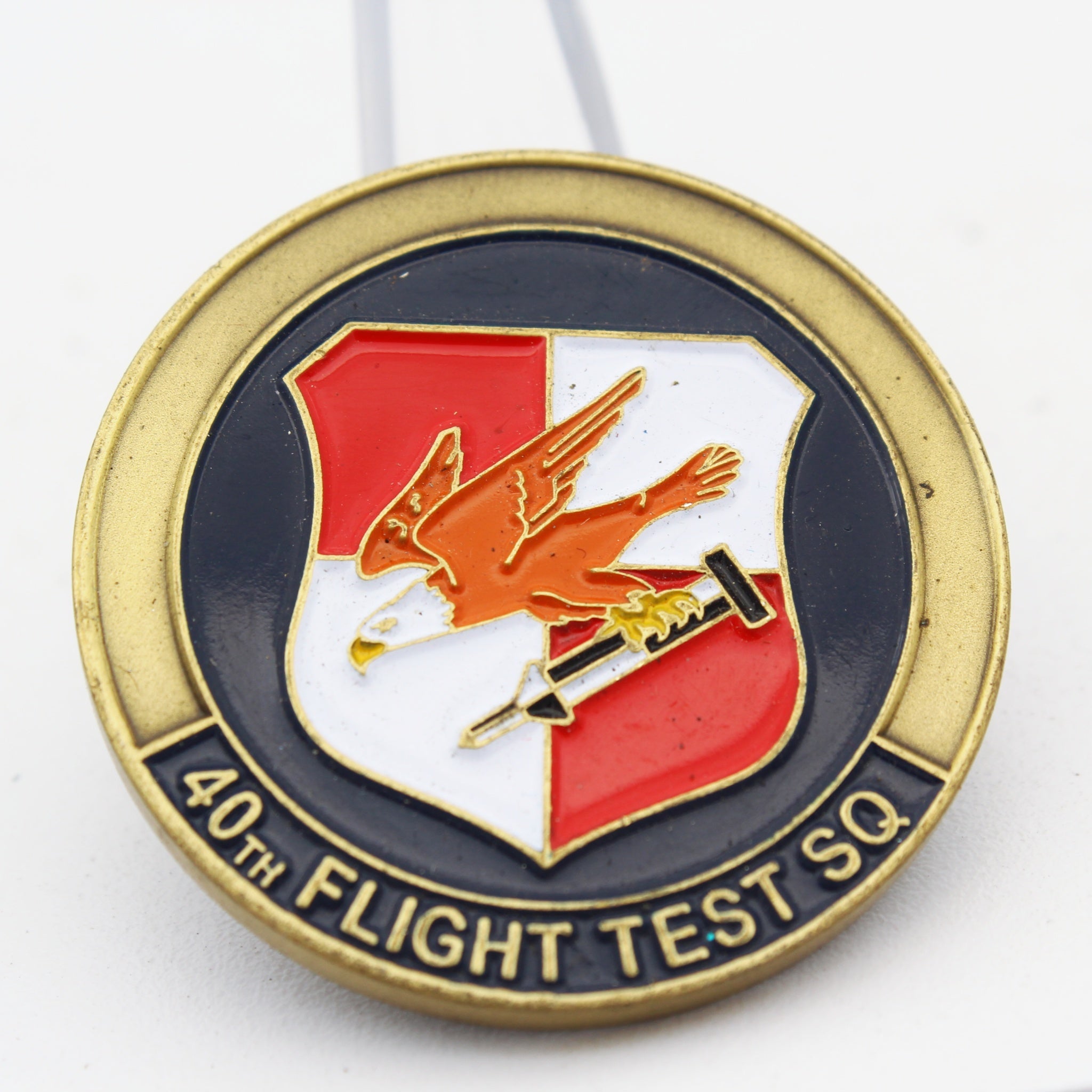 USAF 40th Flight Test Squadron Red Devils Challenge Coin – Fighting Fortieth 1.5” Pre-owned