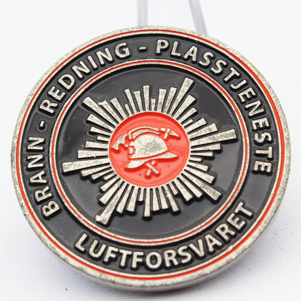 Norwegian Air Force School Center Fire Rescue Challenge Coin 1.5 Inch Pre-Owned