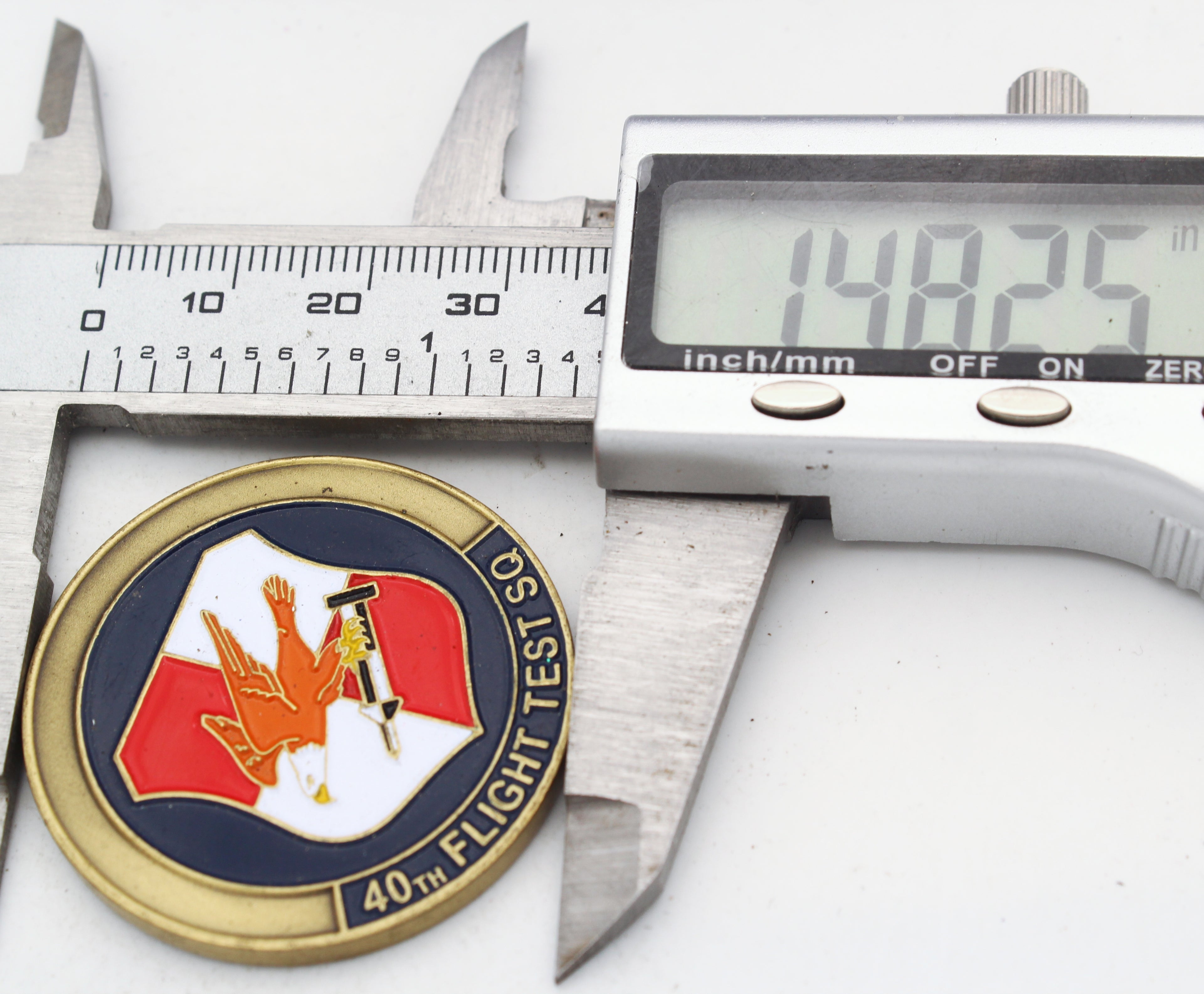 USAF 40th Flight Test Squadron Red Devils Challenge Coin – Fighting Fortieth 1.5” Pre-owned