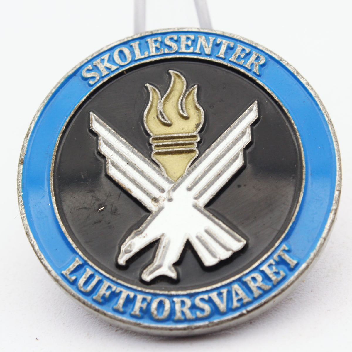 Norwegian Air Force School Center Fire Rescue Challenge Coin 1.5 Inch Pre-Owned