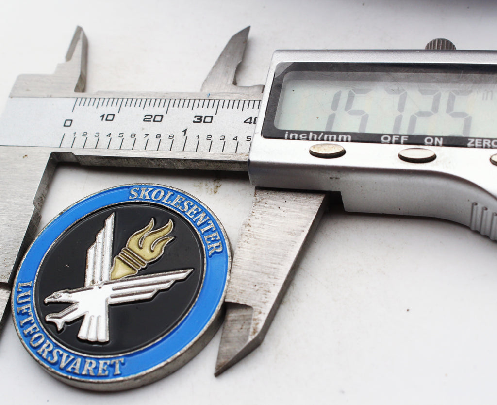 Norwegian Air Force School Center Fire Rescue Challenge Coin 1.5 Inch Pre-Owned