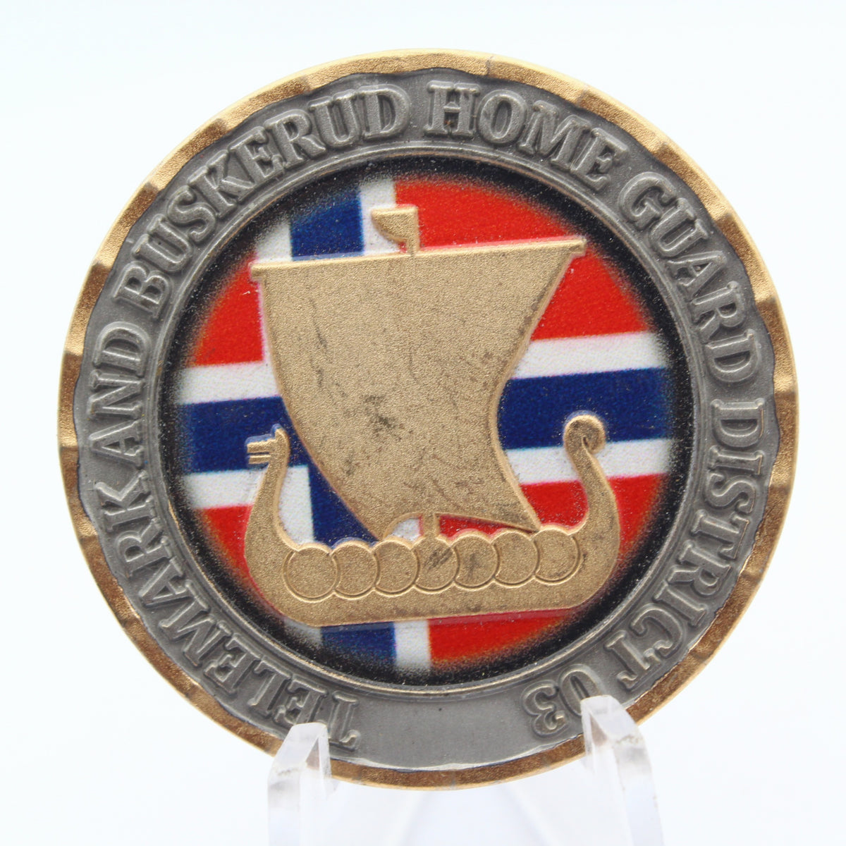 Norway Home Guard Telemark Buskerud NOREX 52 Challenge Coin 1.5 Inch Pre-Owned