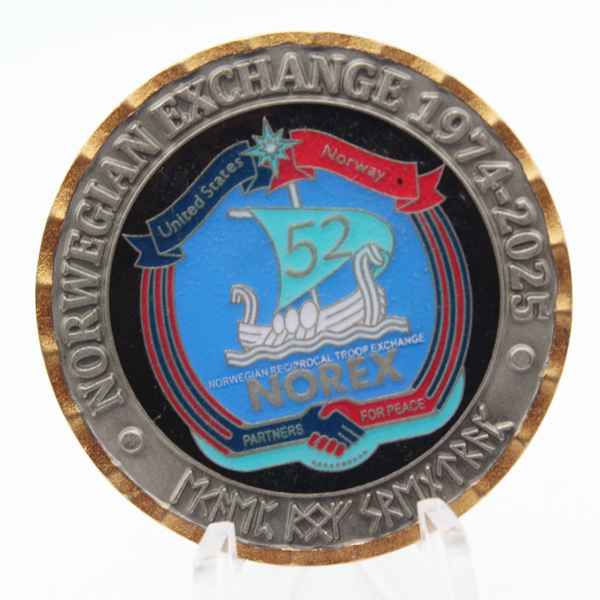 Norway Home Guard Telemark Buskerud NOREX 52 Challenge Coin 1.5 Inch Pre-Owned