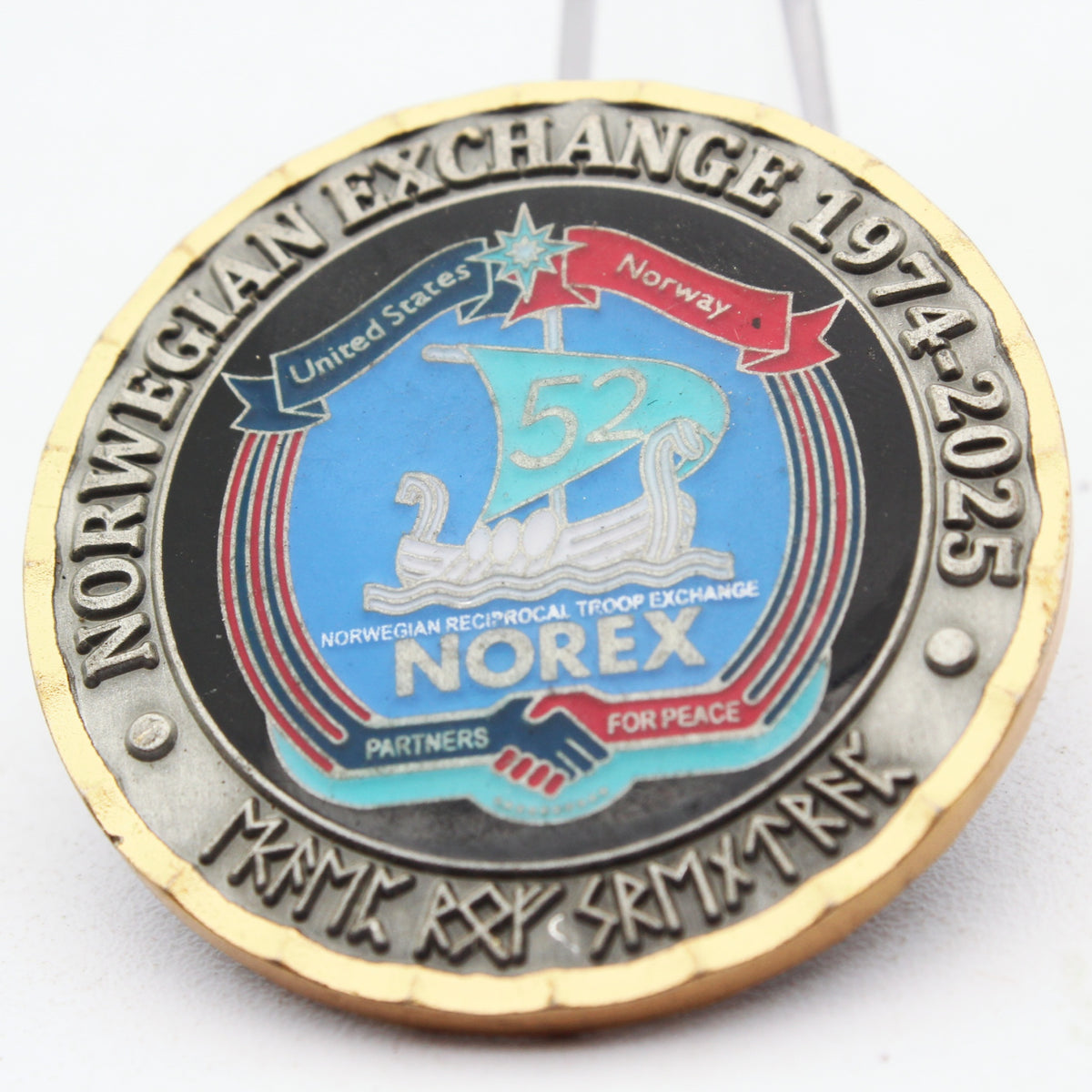 Norway Home Guard Telemark Buskerud NOREX 52 Challenge Coin 1.5 Inch Pre-Owned
