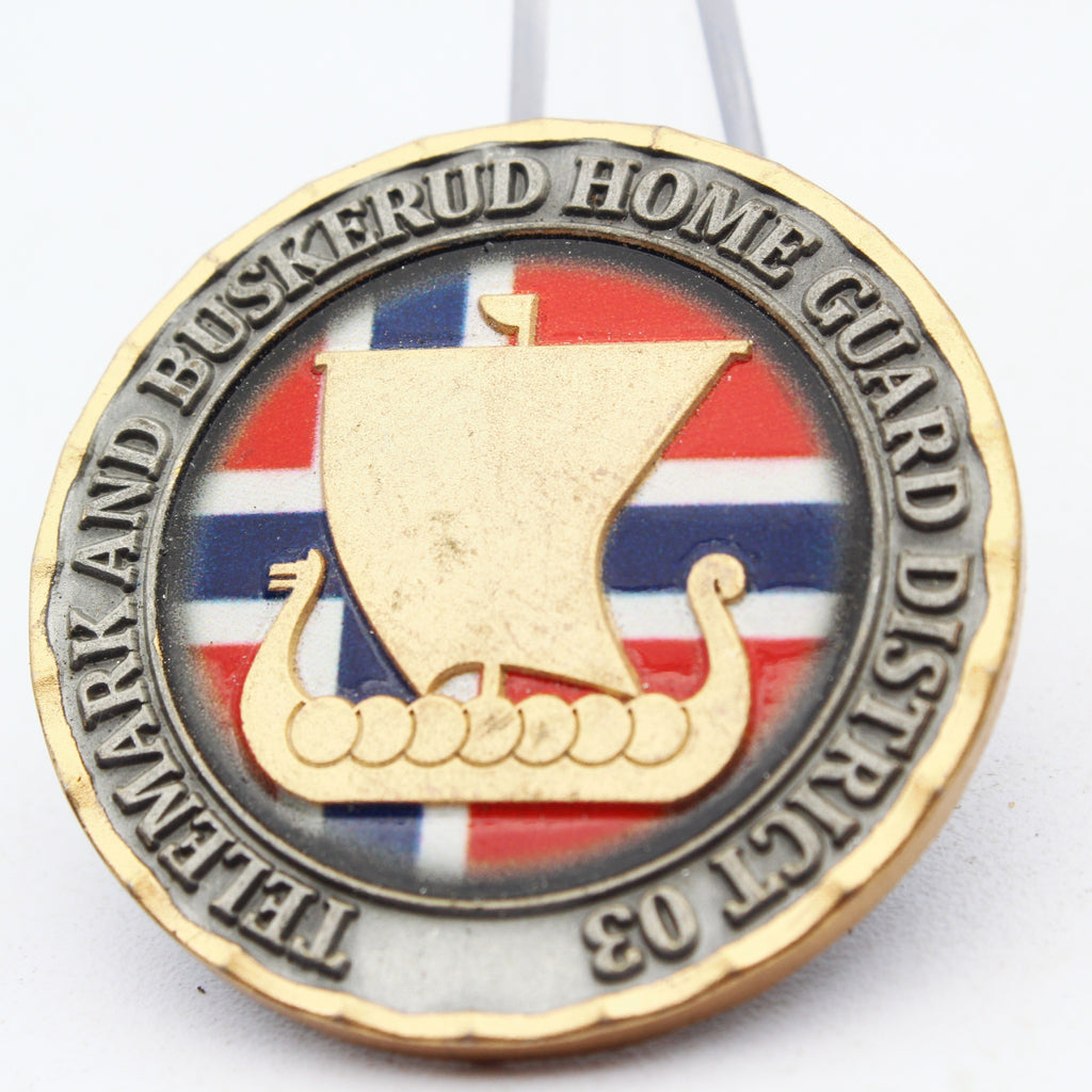Norway Home Guard Telemark Buskerud NOREX 52 Challenge Coin 1.5 Inch Pre-Owned