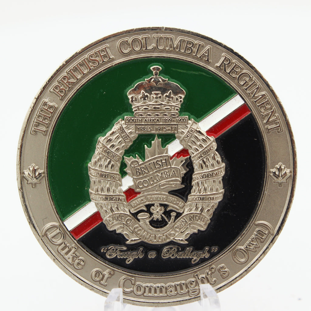 British Columbia Regiment (Duke of Connaught’s Own) Challenge Coin 2” Canada (Pre-Owned)