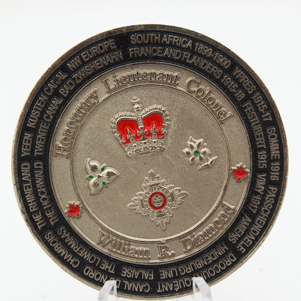 British Columbia Regiment (Duke of Connaught’s Own) Challenge Coin 2” Canada (Pre-Owned)