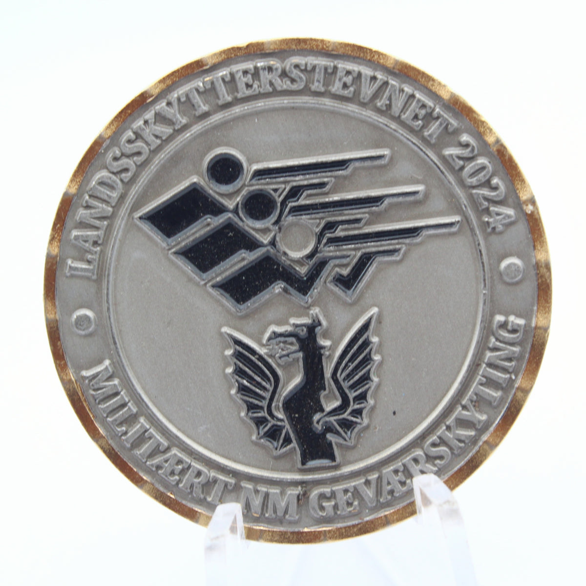 Norwegian Home Guard Trondelag Heimevernsdistrikt 12 Challenge Coin 1.5 Inch Pre-Owned